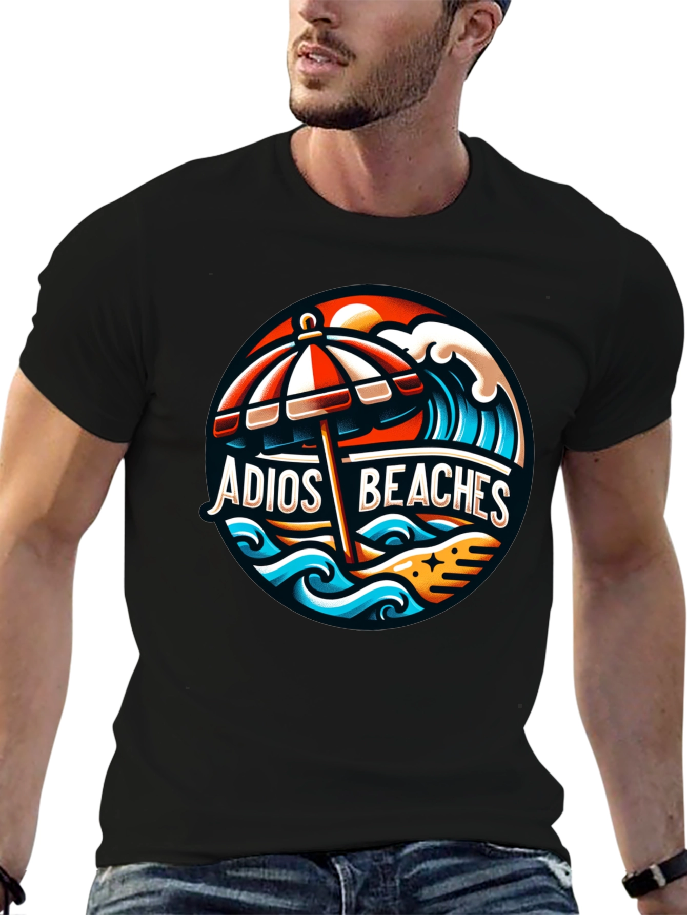 Adios Beaches Graphic T-Shirt - Summer Vacation Tee