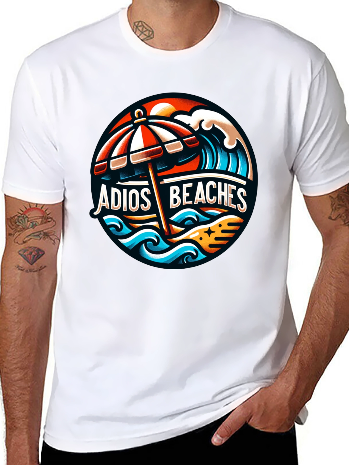 Adios Beaches Graphic T-Shirt - Summer Vacation Tee