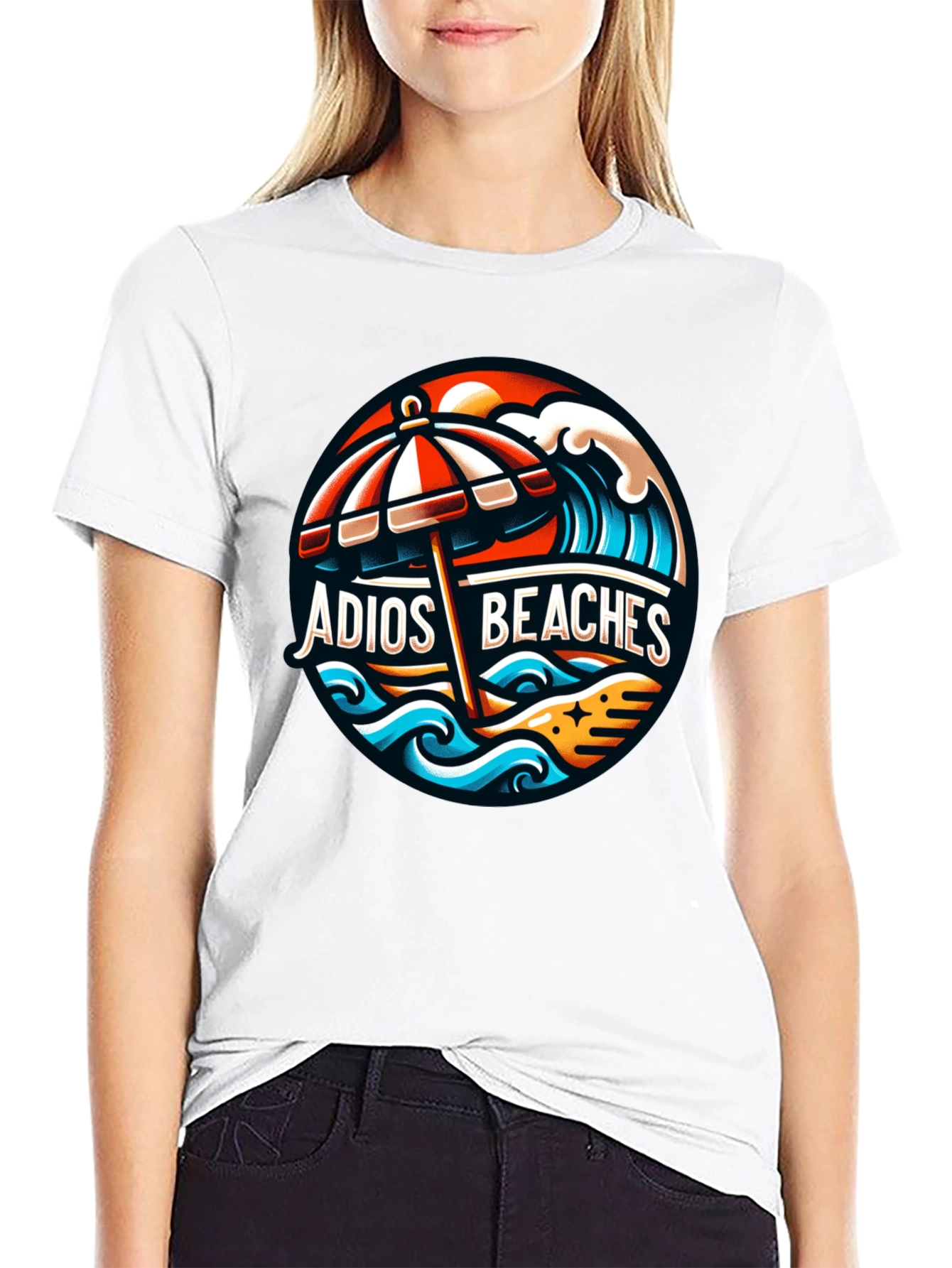 Adios Beaches Graphic T-Shirt - Summer Vacation Tee
