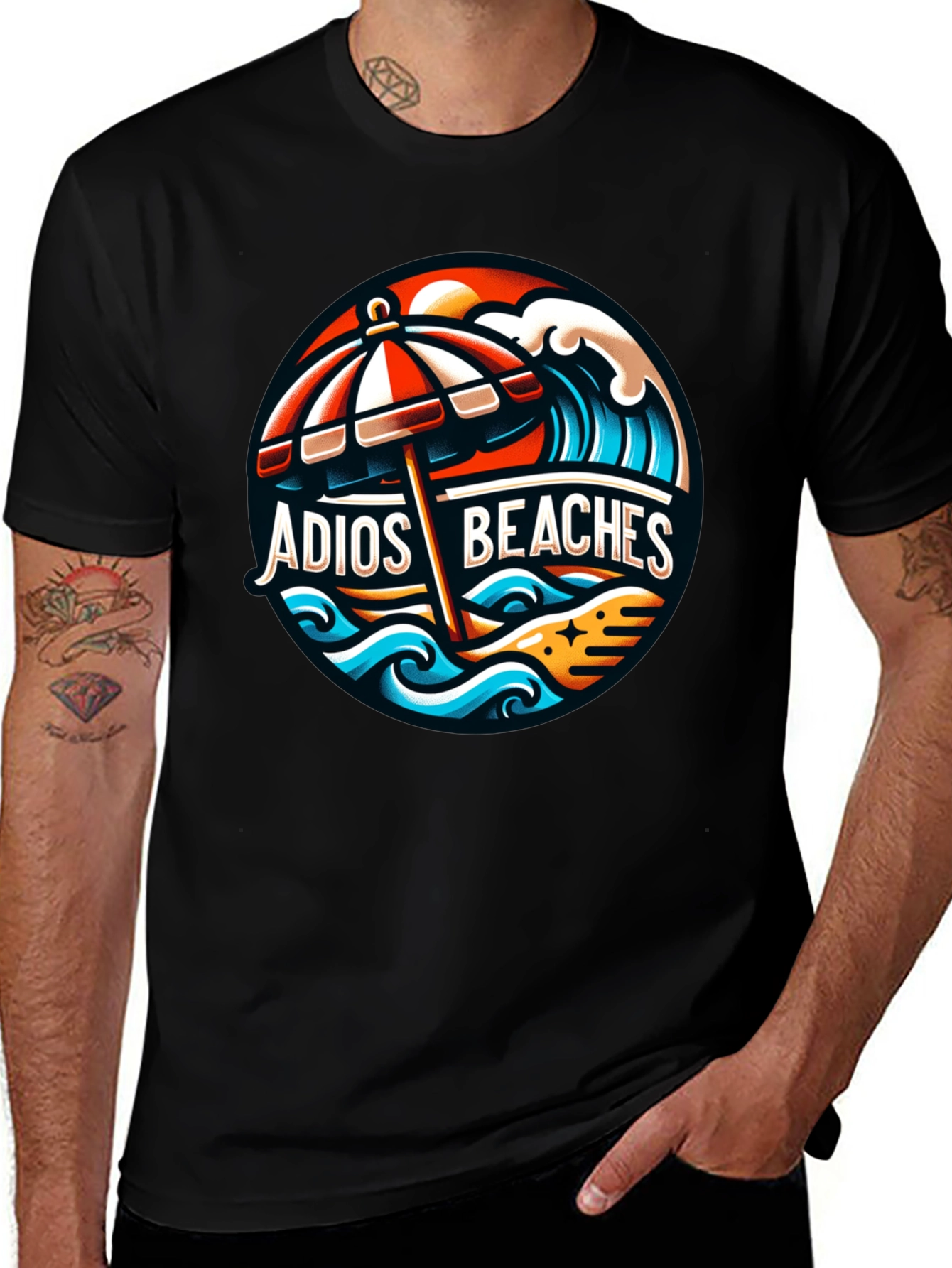 Adios Beaches Graphic T-Shirt - Summer Vacation Tee