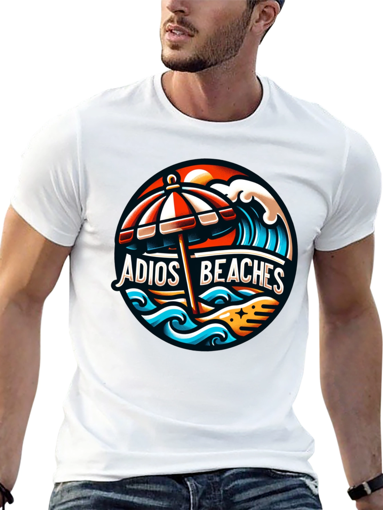 Adios Beaches Graphic T-Shirt - Summer Vacation Tee