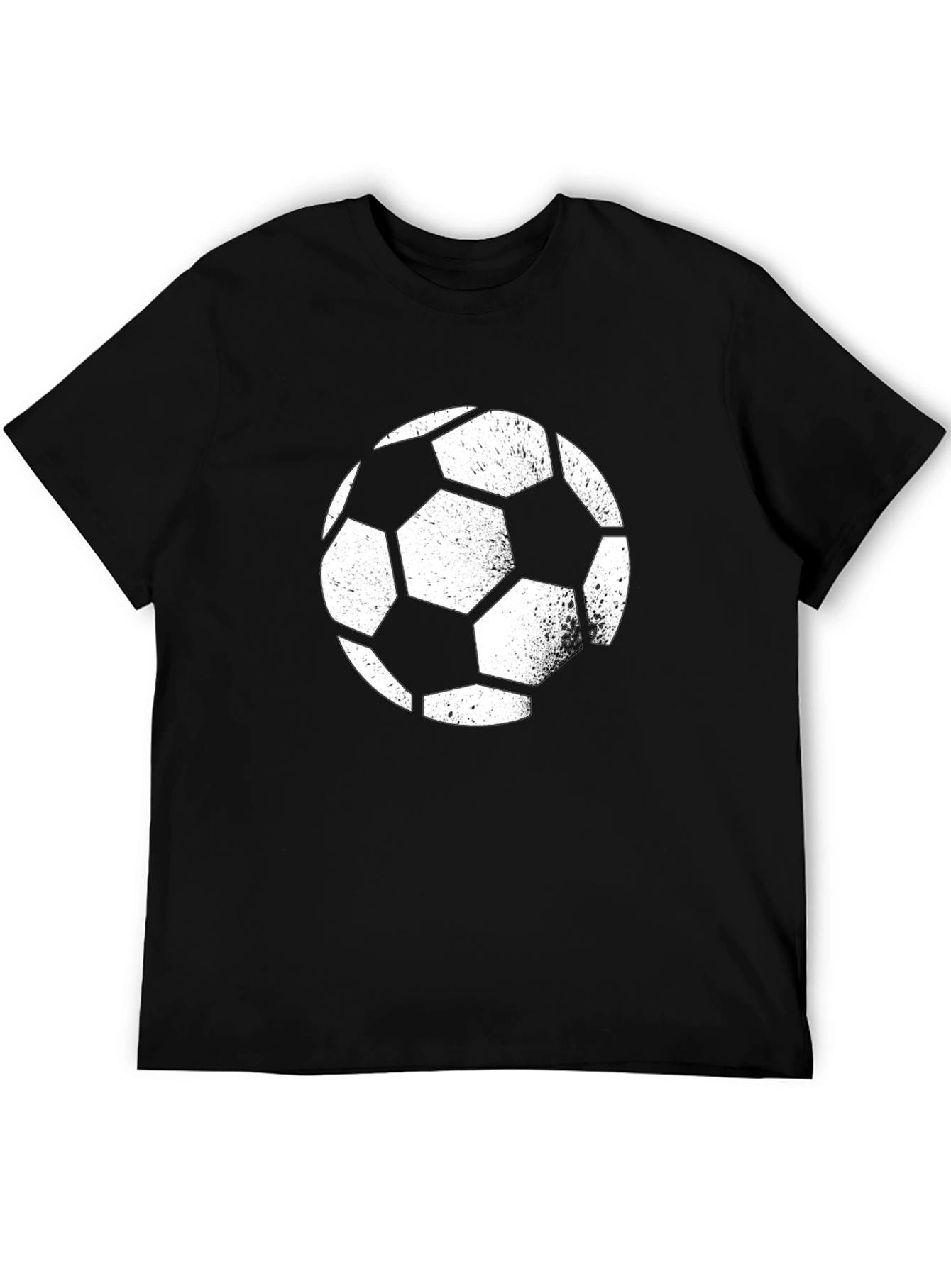 Soccer Ball Graphic Tee - Black Casual Shirt