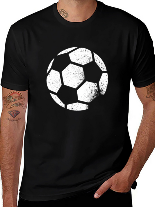 Soccer Ball Graphic Tee - Black Casual Shirt