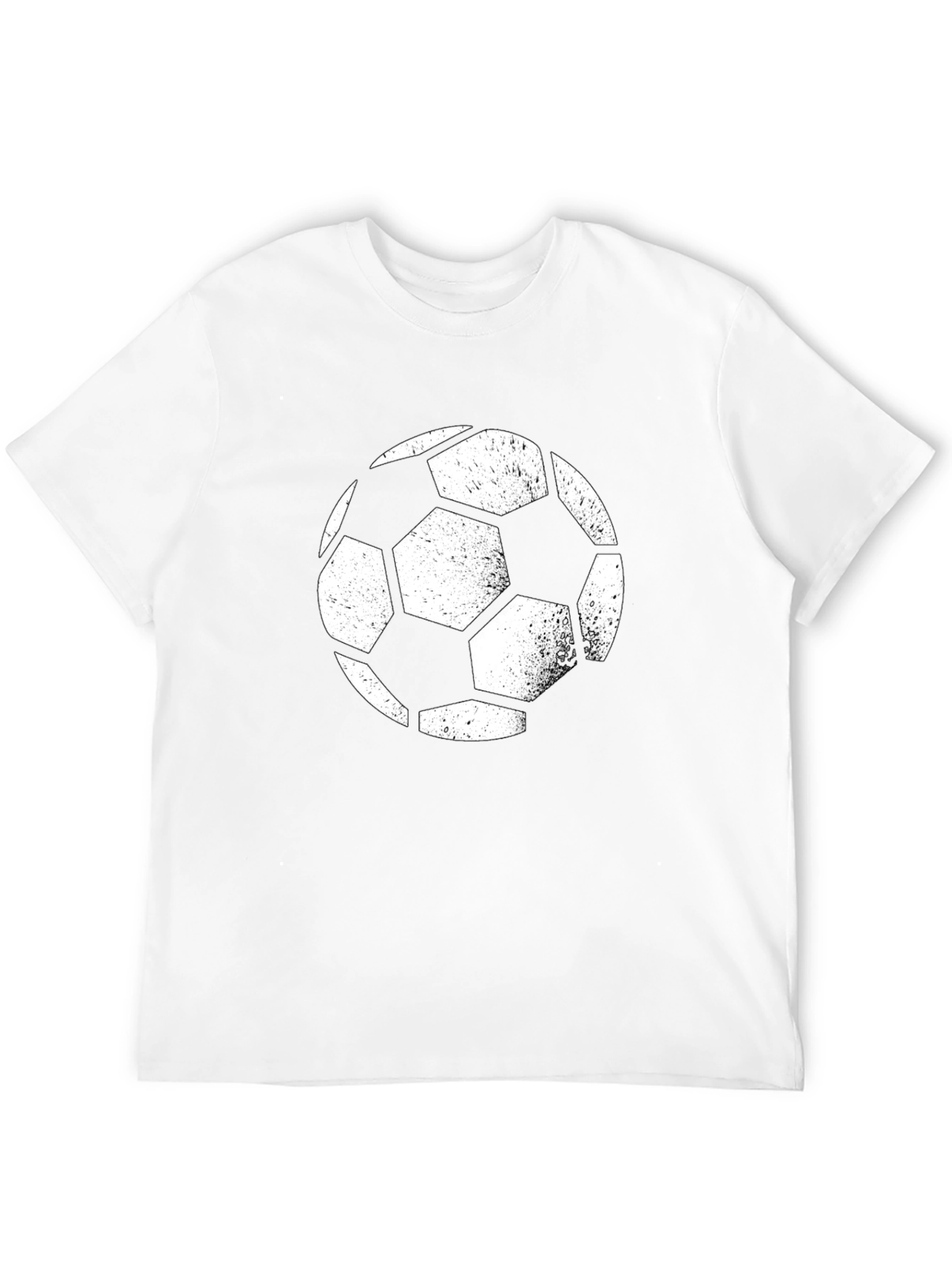 Soccer Ball Graphic Tee - Black Casual Shirt