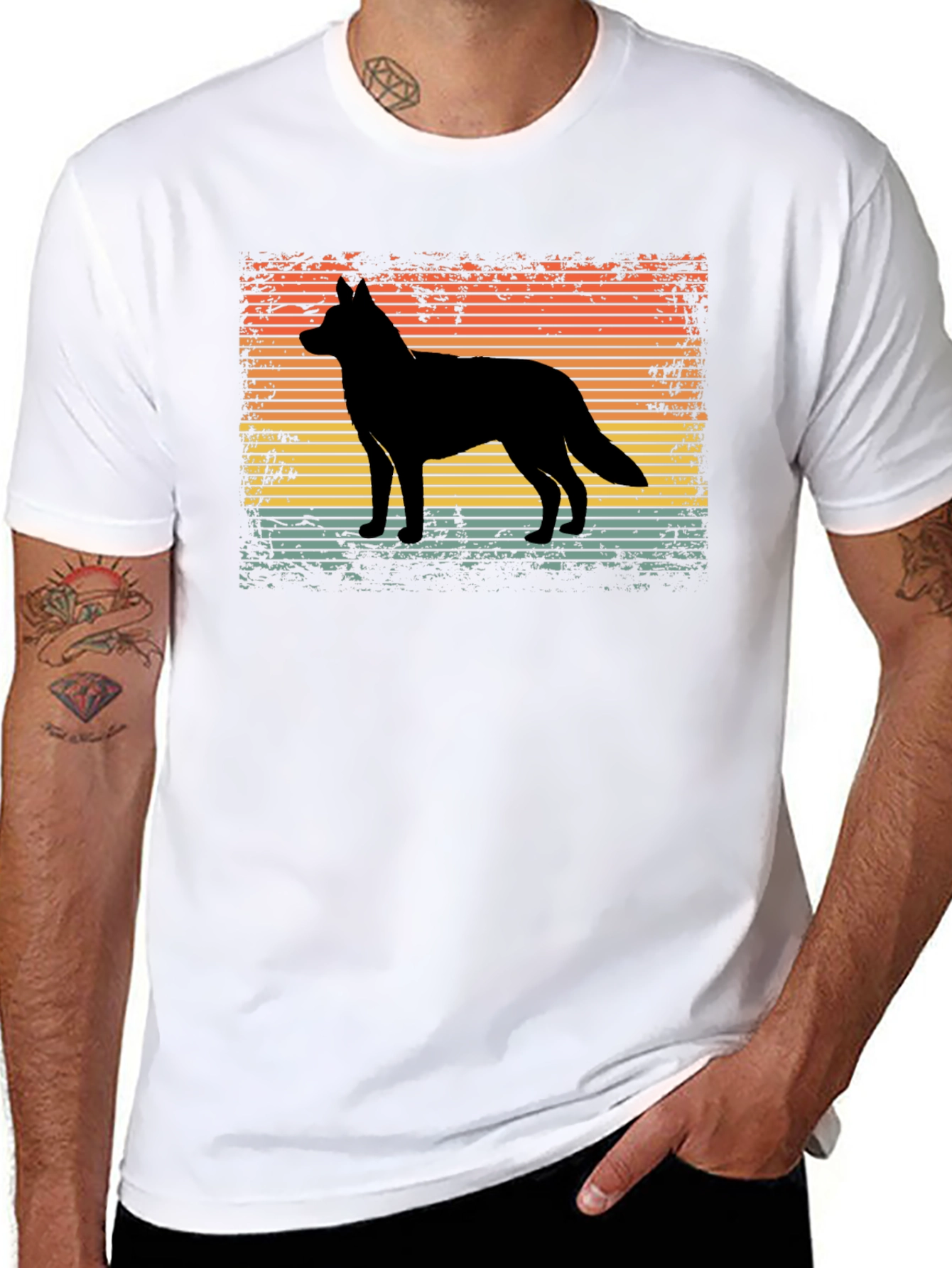 Retro Dog Silhouette T-Shirt