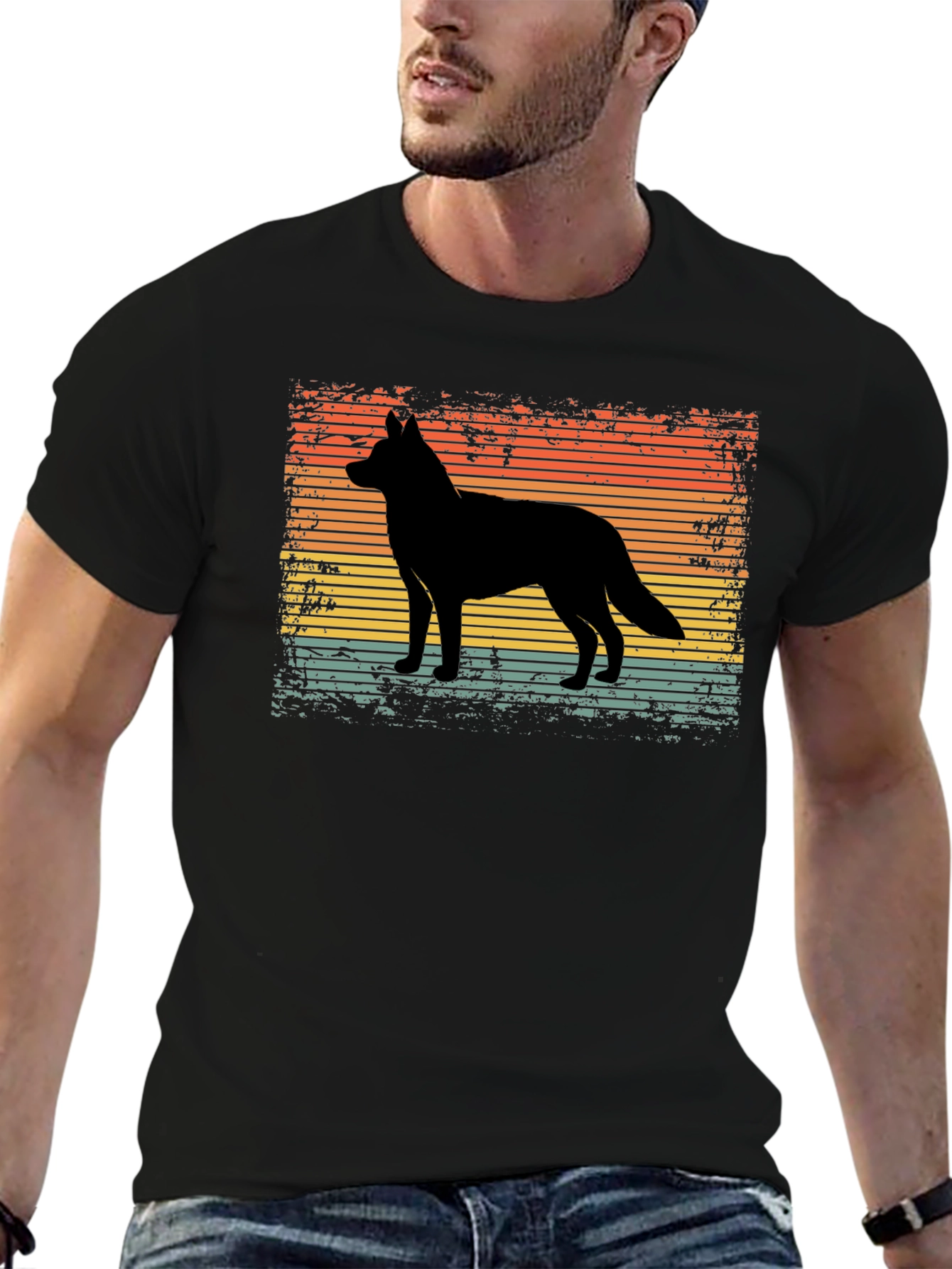 Retro Dog Silhouette T-Shirt