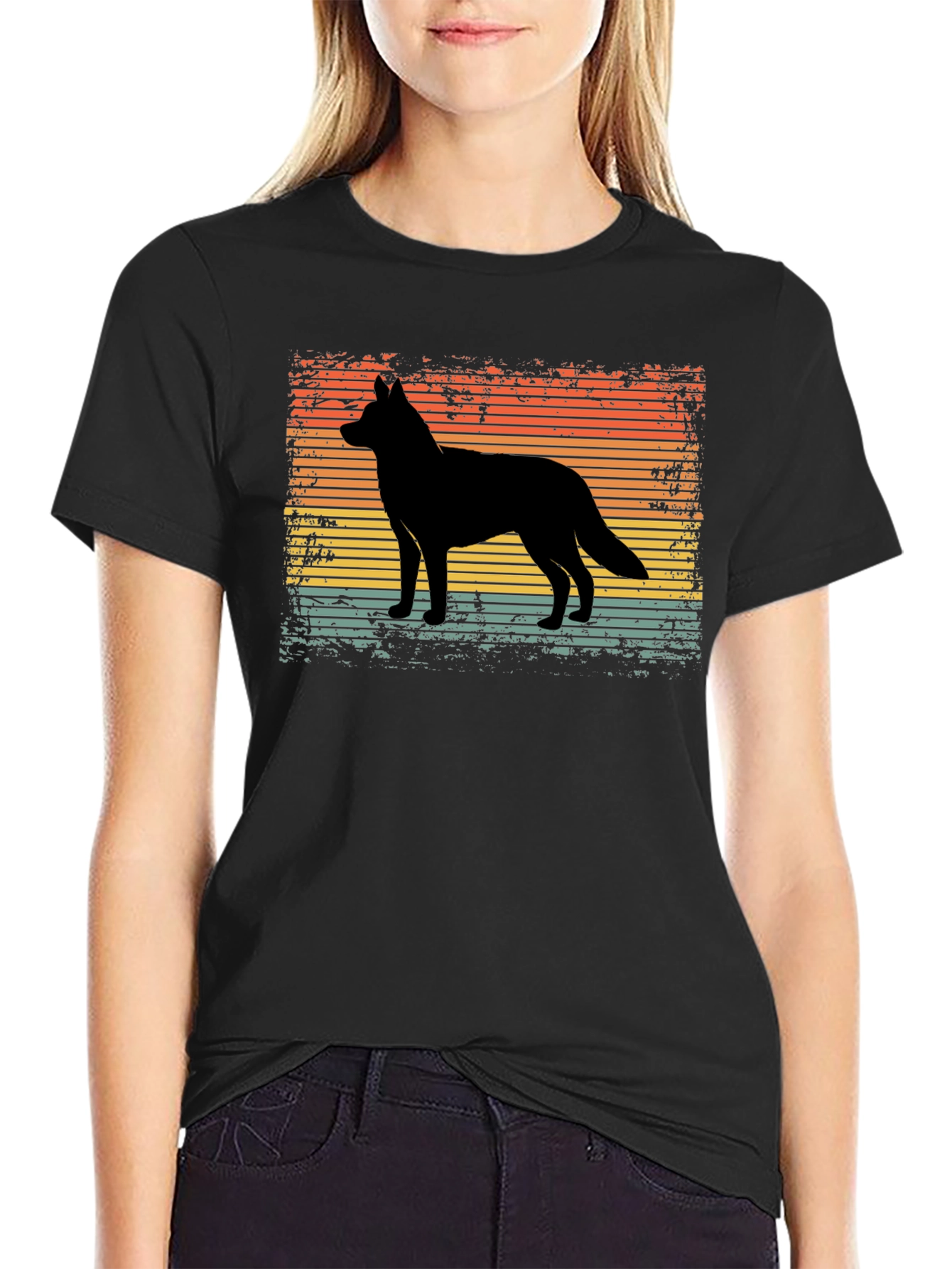 Retro Dog Silhouette T-Shirt