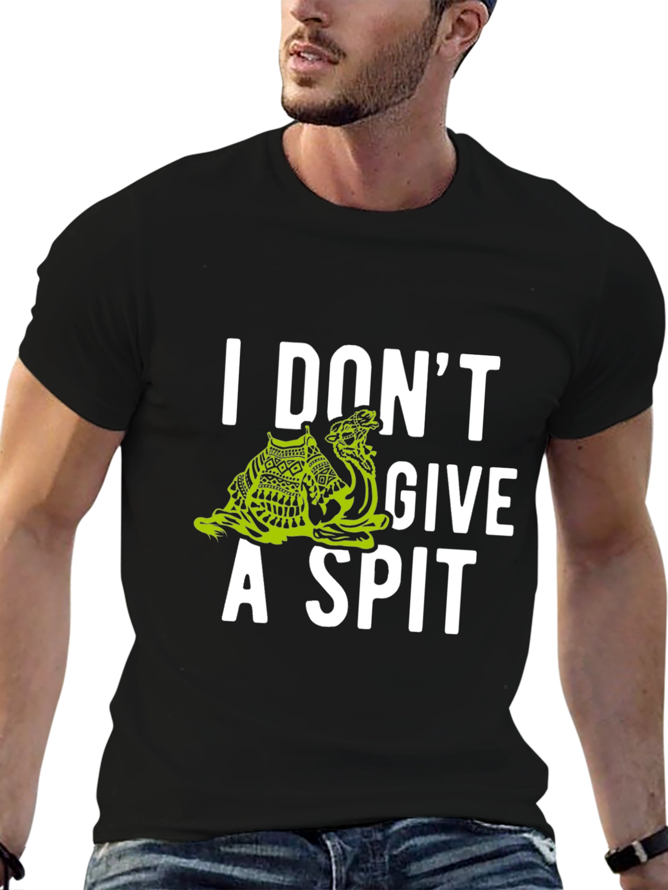I Dont Give A Spit Camel Graphic Tee