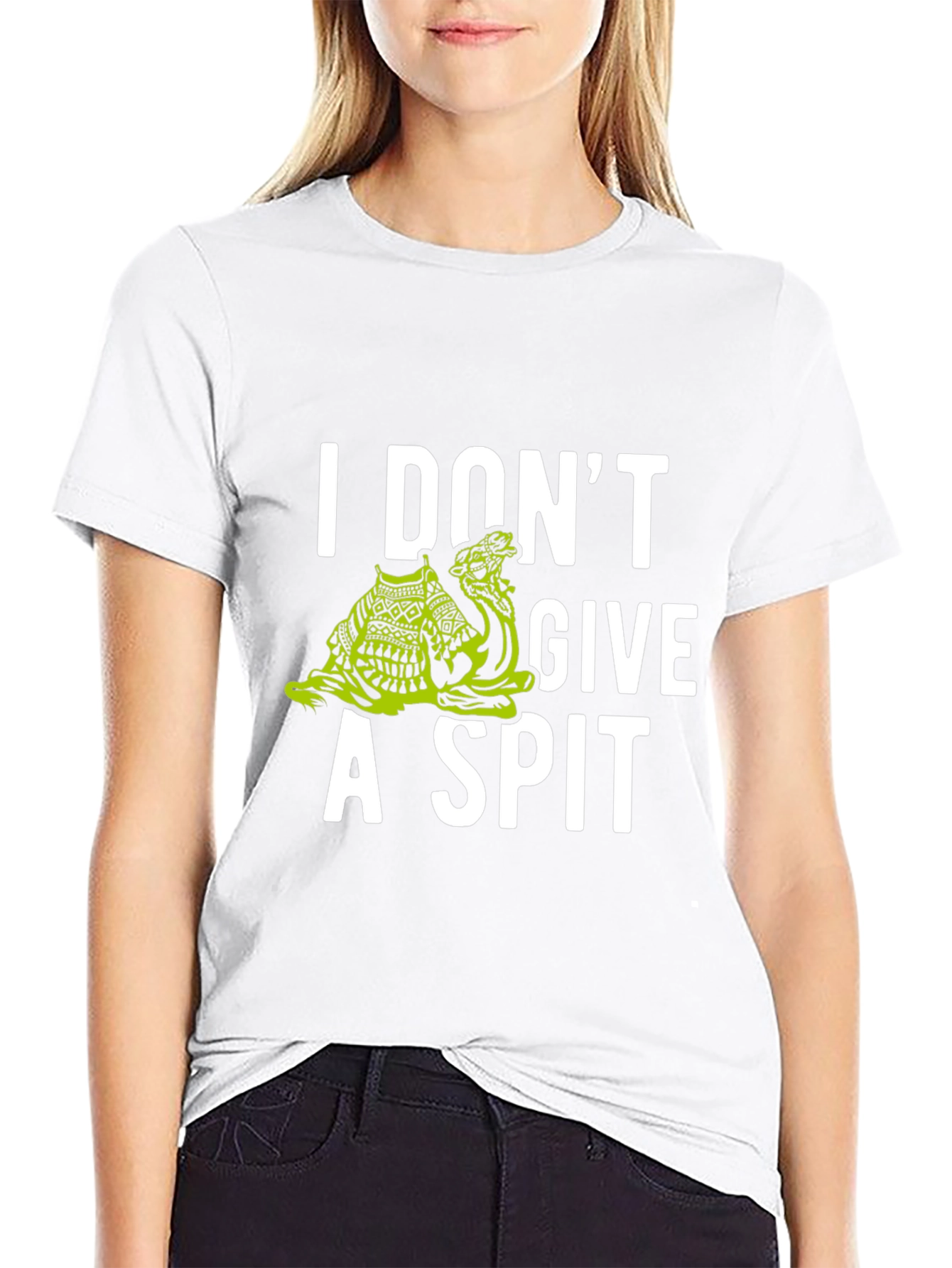 I Dont Give A Spit Camel Graphic Tee