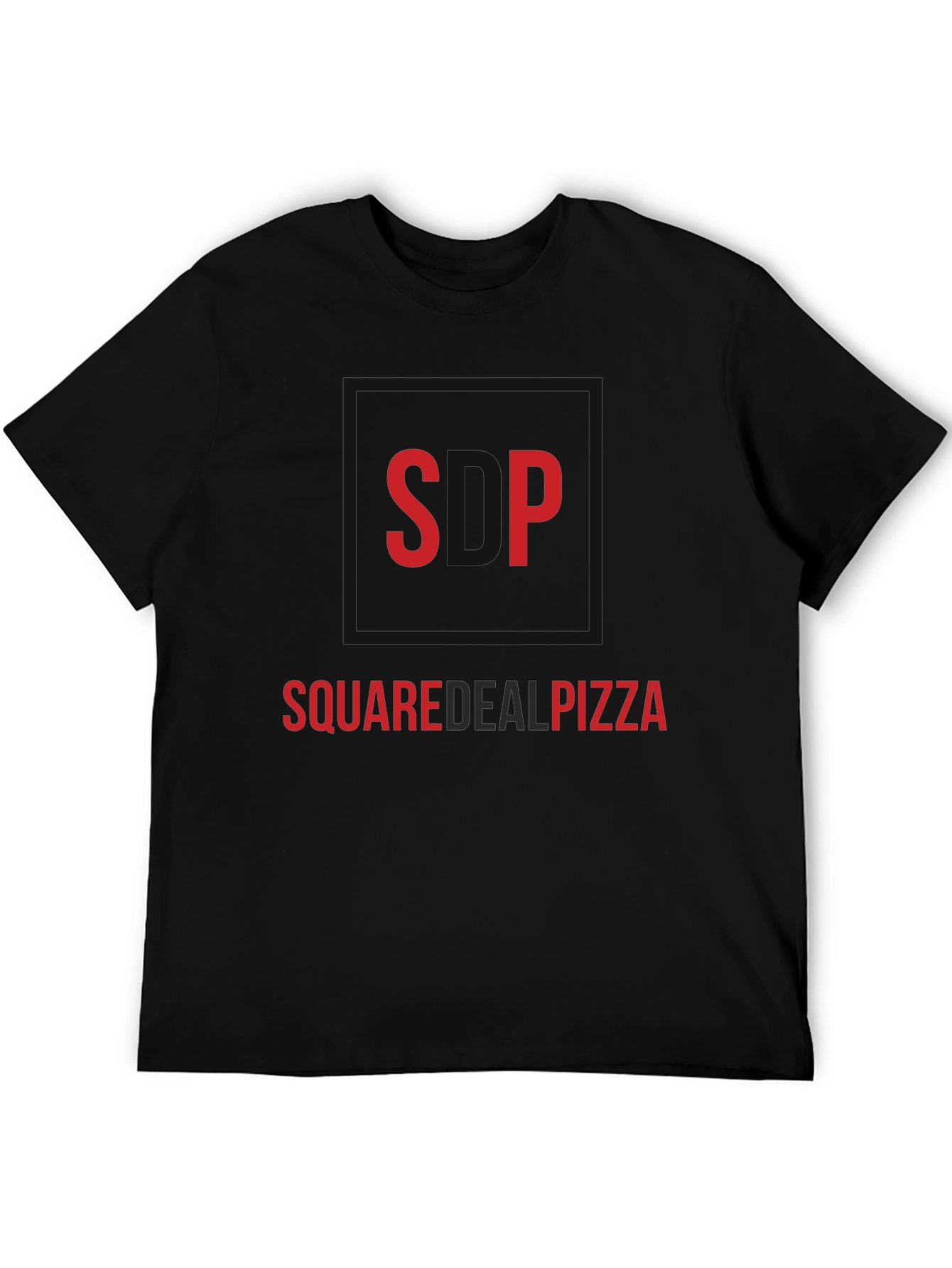 Square Deal Pizza Black Graphic Tee