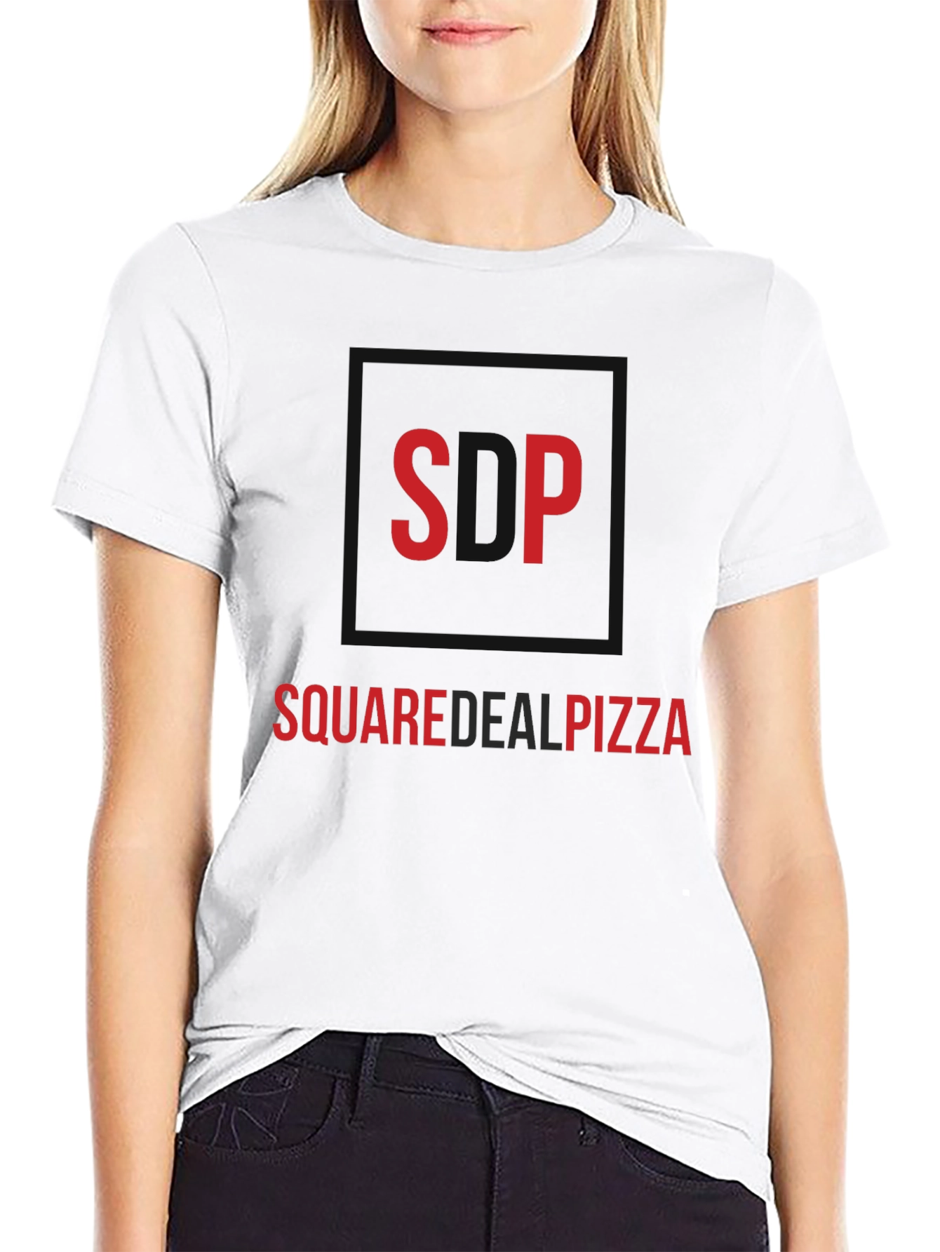 Square Deal Pizza Black Graphic Tee