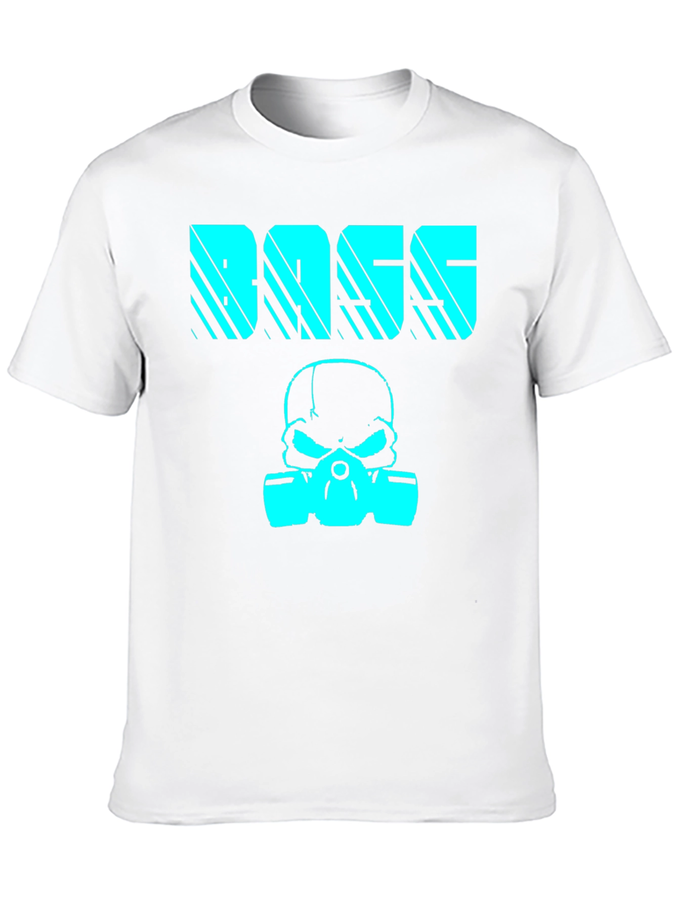 BASS Skull Graphic Print T-Shirt - Black
