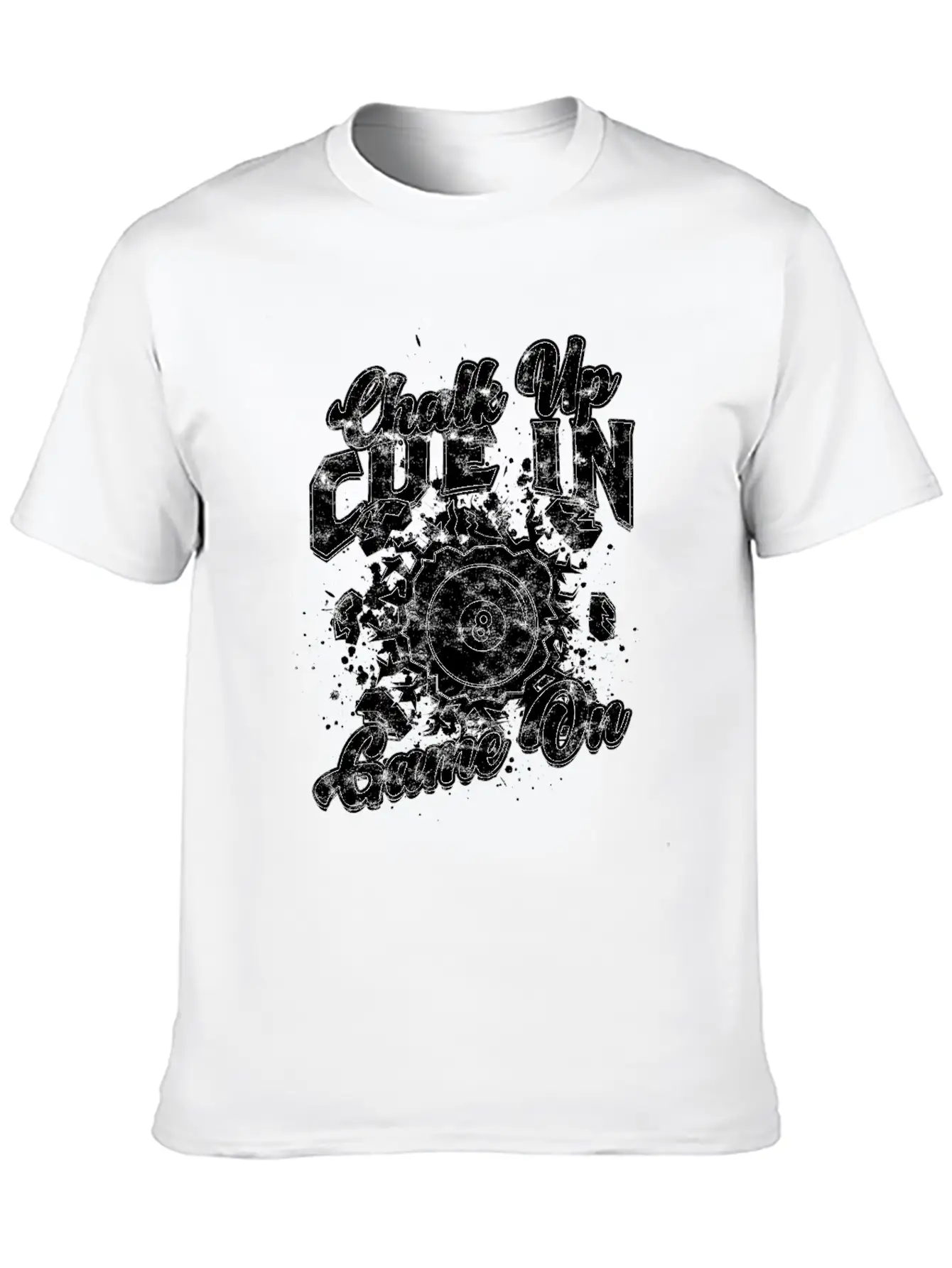 8-Ball Billiards Chalk Up Cue In Game On Comfortable Minimalist Graphic Tee – Summer Style Essential
