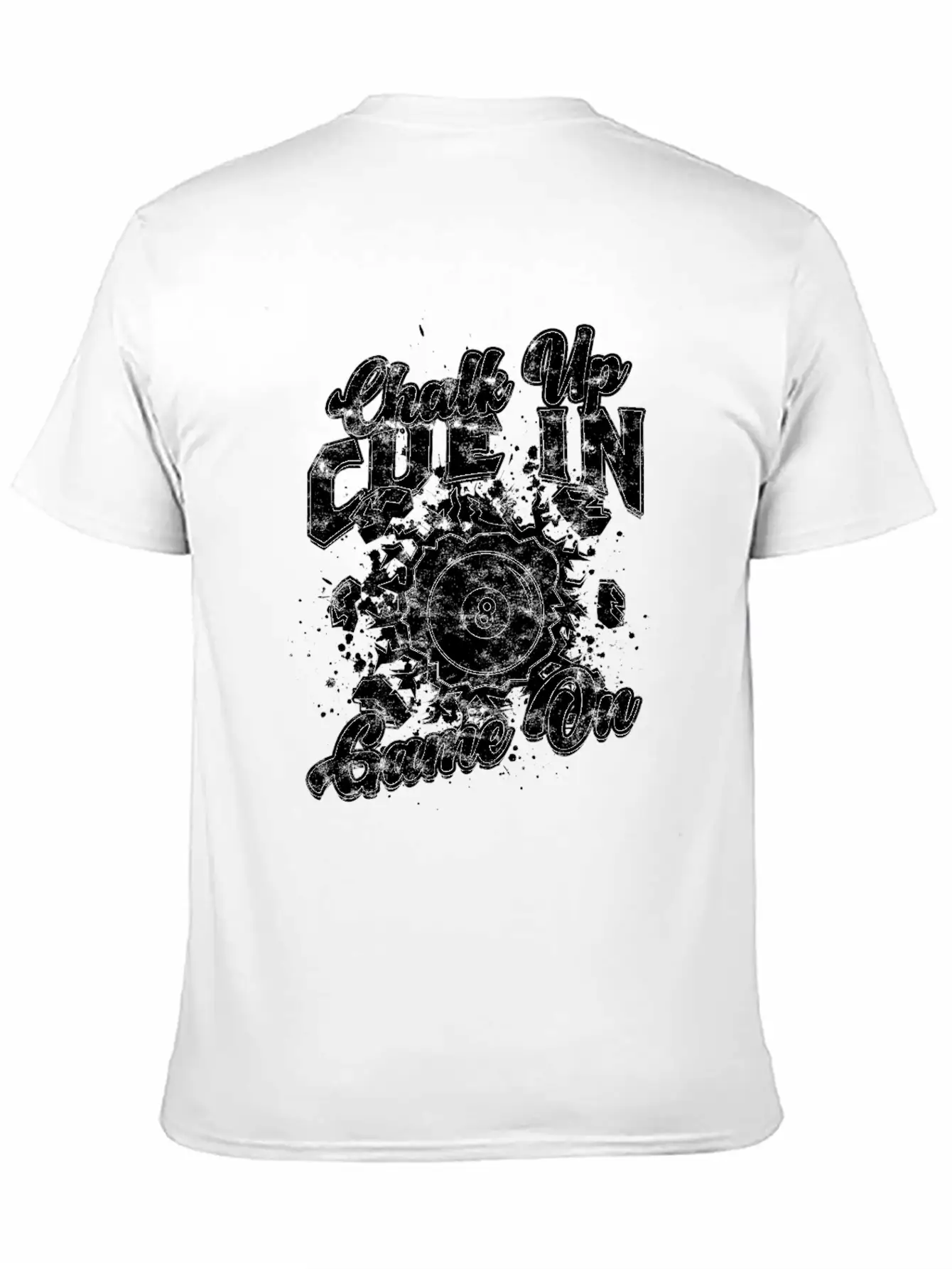8-Ball Billiards Chalk Up Cue In Game On Comfortable Minimalist Graphic Tee – Summer Style Essential