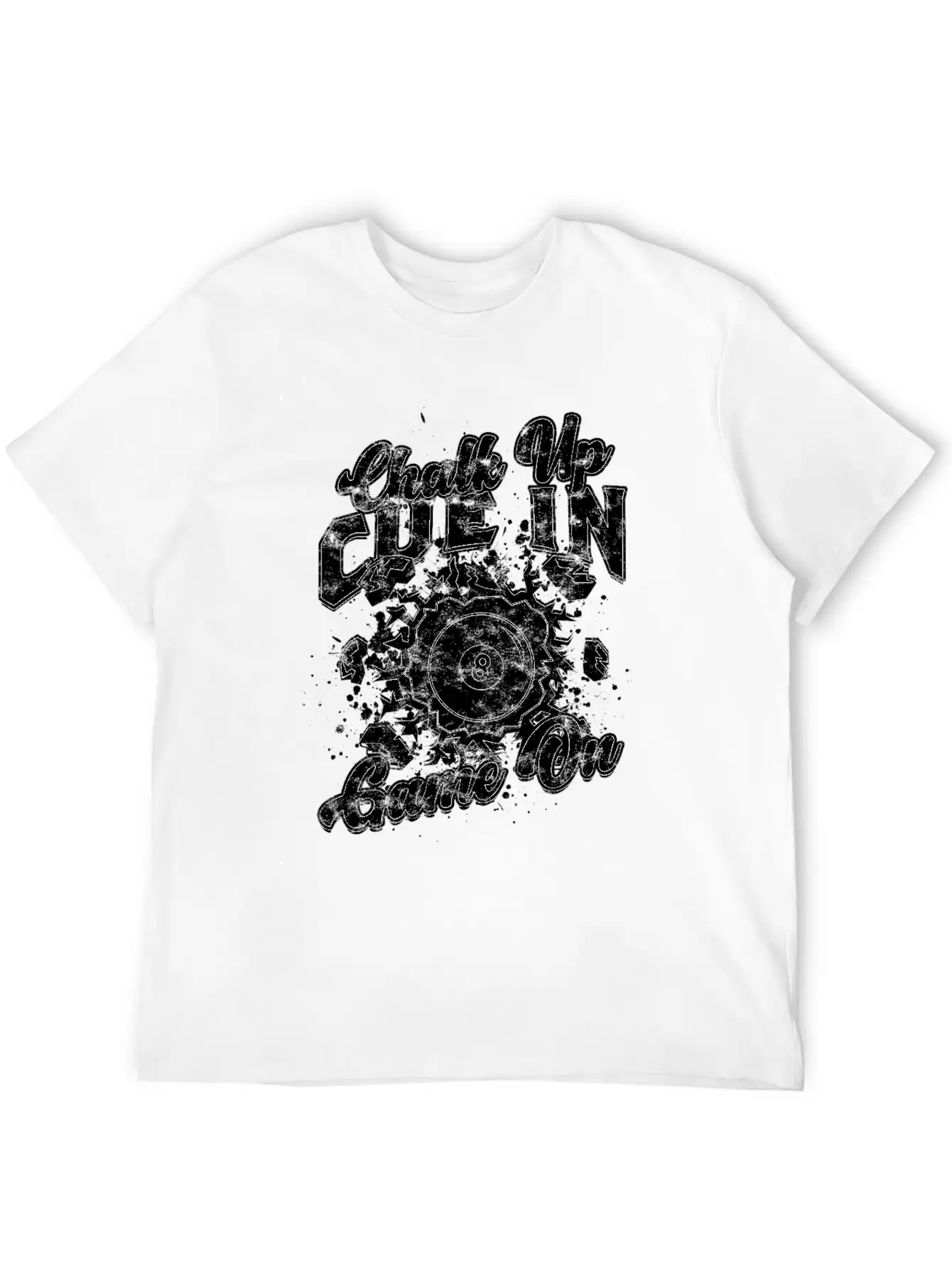 8-Ball Billiards Chalk Up Cue In Game On Comfortable Minimalist Graphic Tee – Summer Style Essential