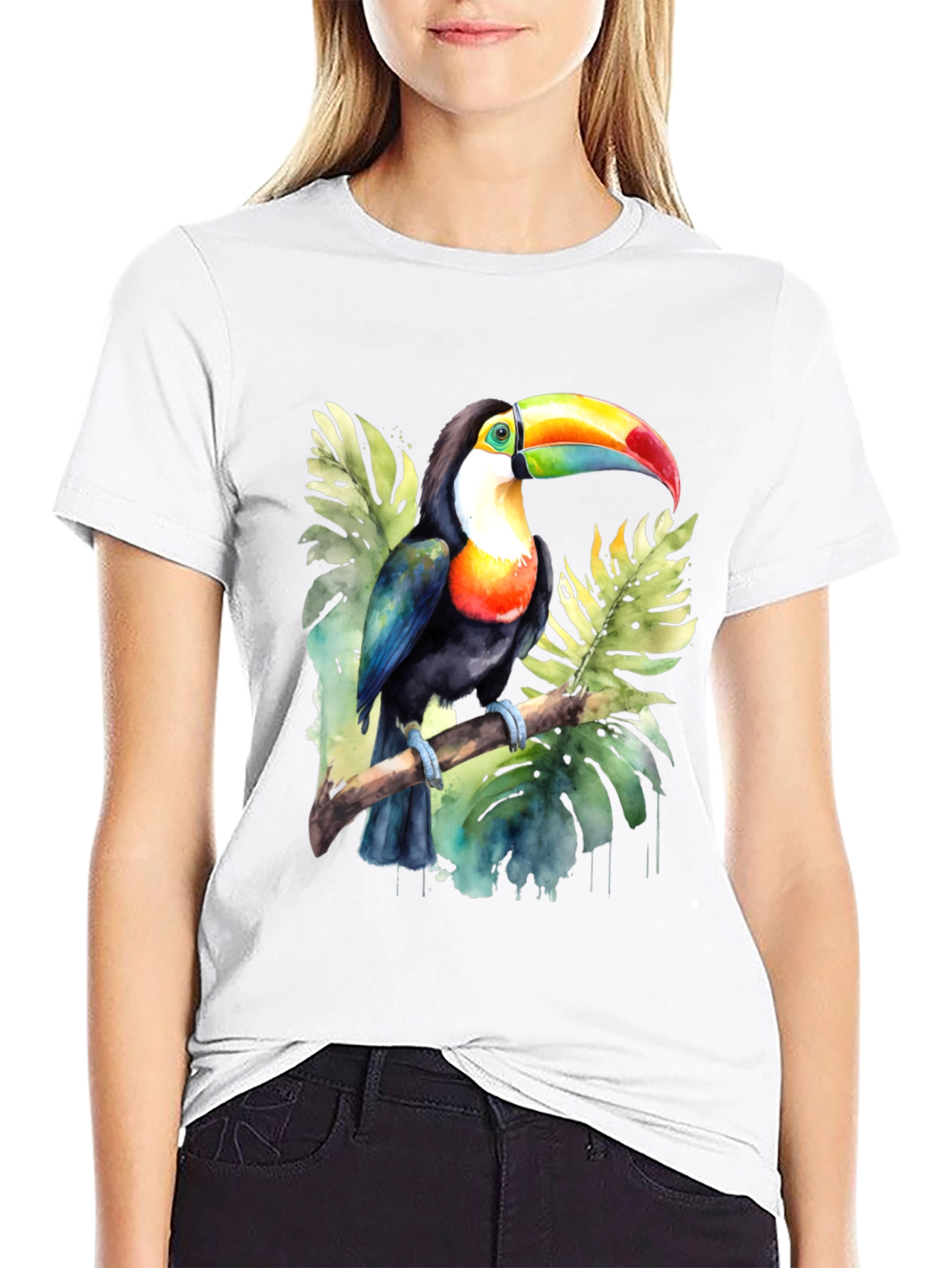 Toucan Watercolor Graphic T-Shirt