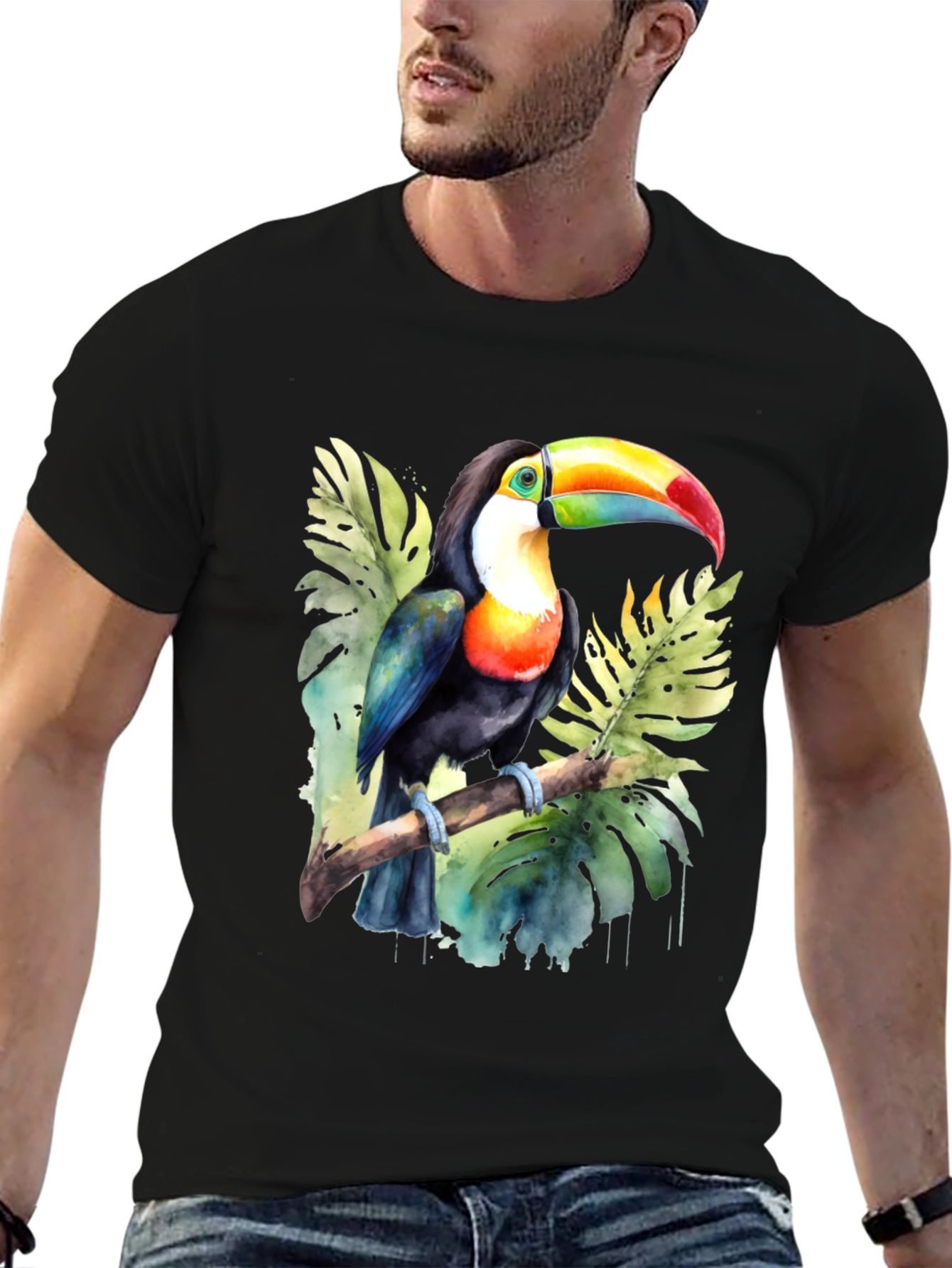 Toucan Watercolor Graphic T-Shirt