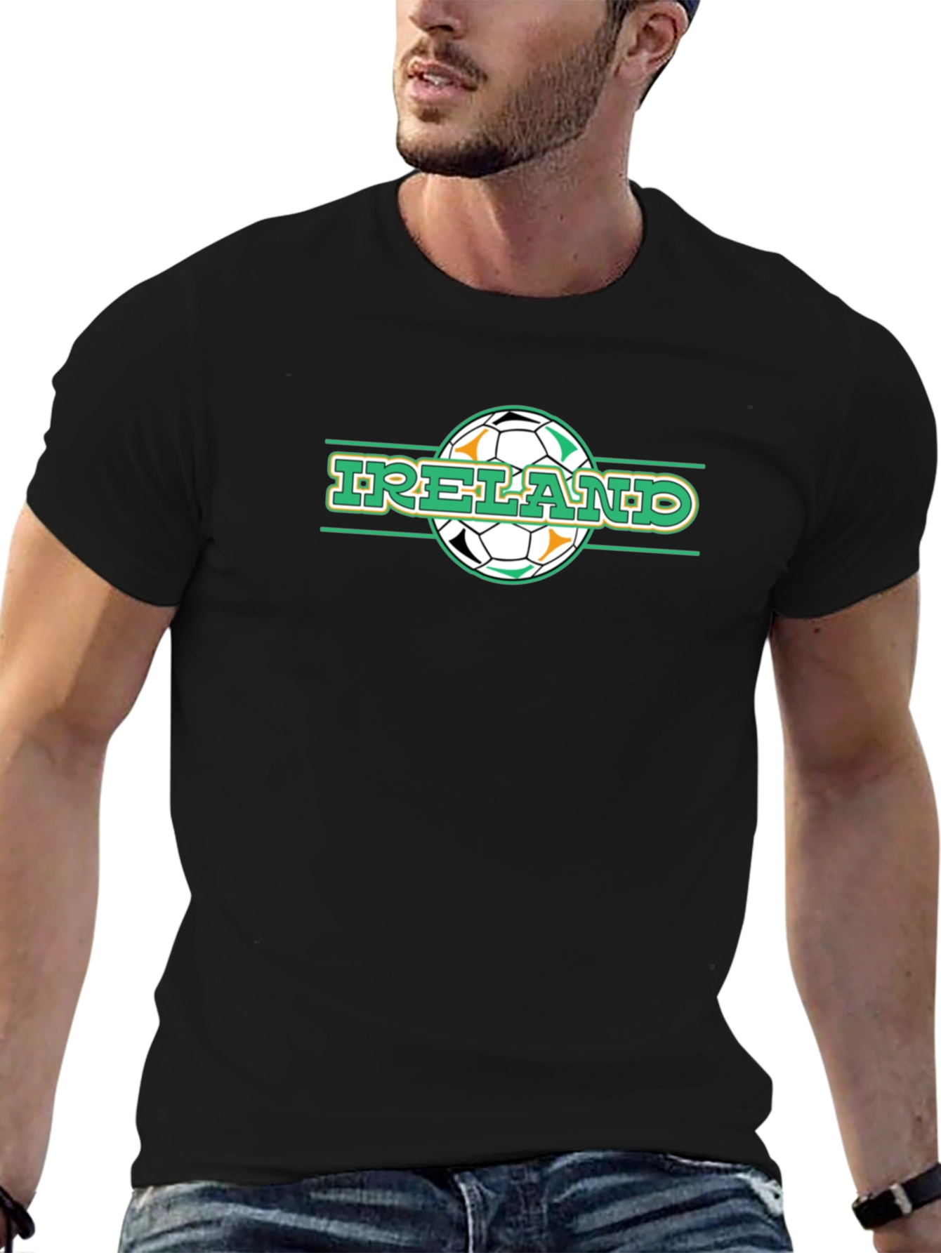 Ireland Soccer Ball Graphic T-Shirt