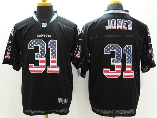 Men's Dallas Cowboys Byron Jones #31 Black Game Jerseys