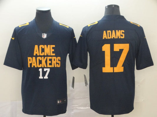 Men's Green Bay Packers Davante Adams #17 Navy City Edition Game Jerseys