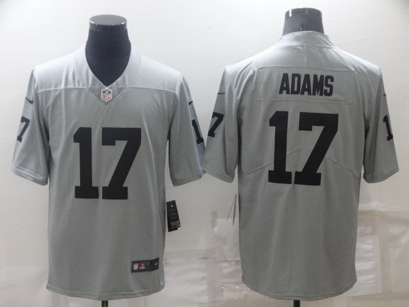 Men's Las Vegas Raiders #17 Davante Adams Gray Game Jerseys Stitched American Football Jerseys