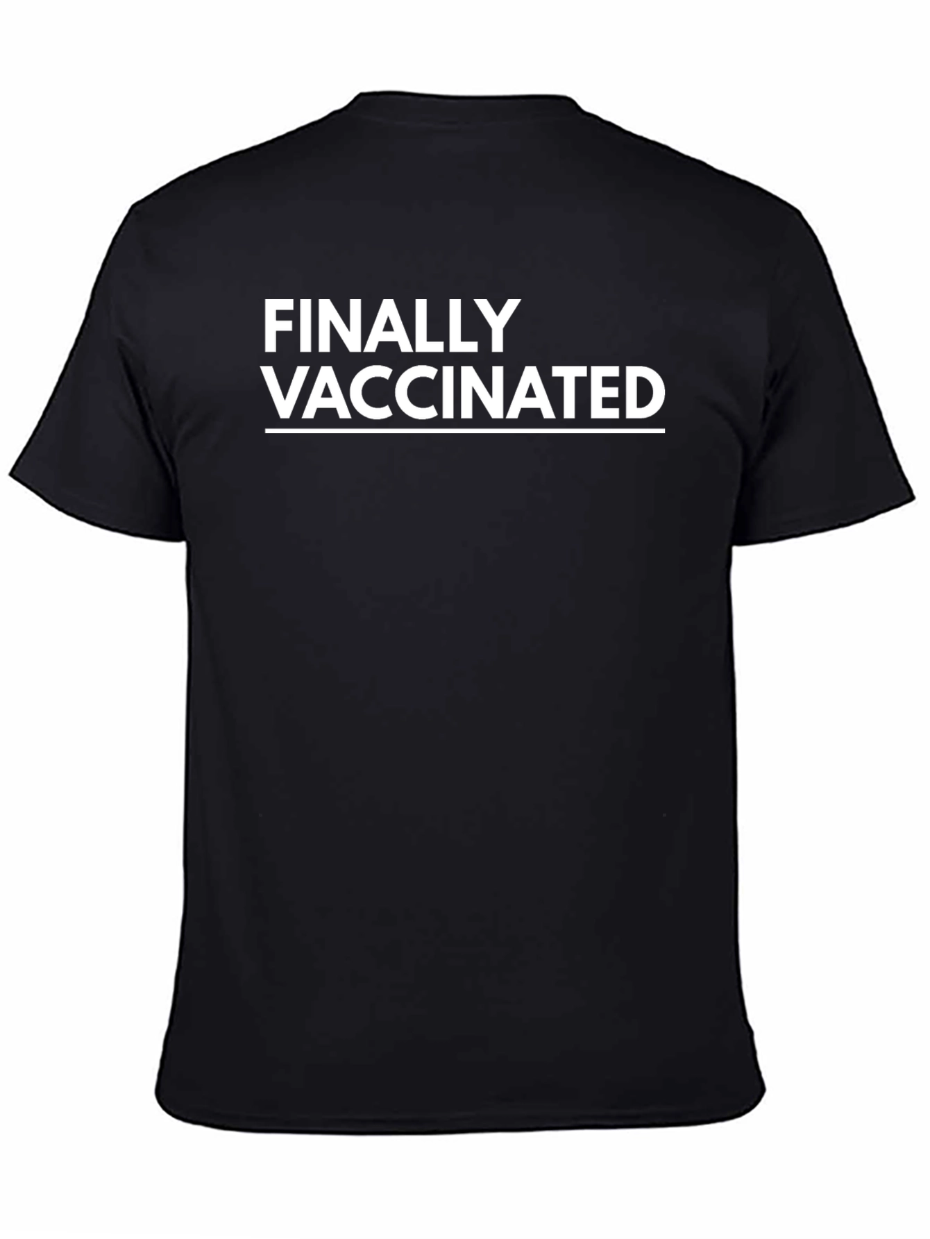 Finally Vaccinated Graphic Tee - Black