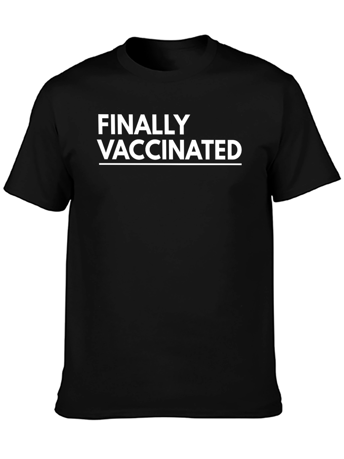 Finally Vaccinated Graphic Tee - Black