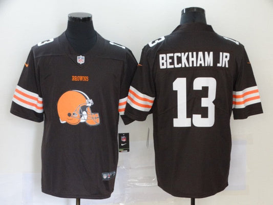 Men's Cleveland Browns Odell Beckham Jr. #13 Brown Authentic Game Jerseys