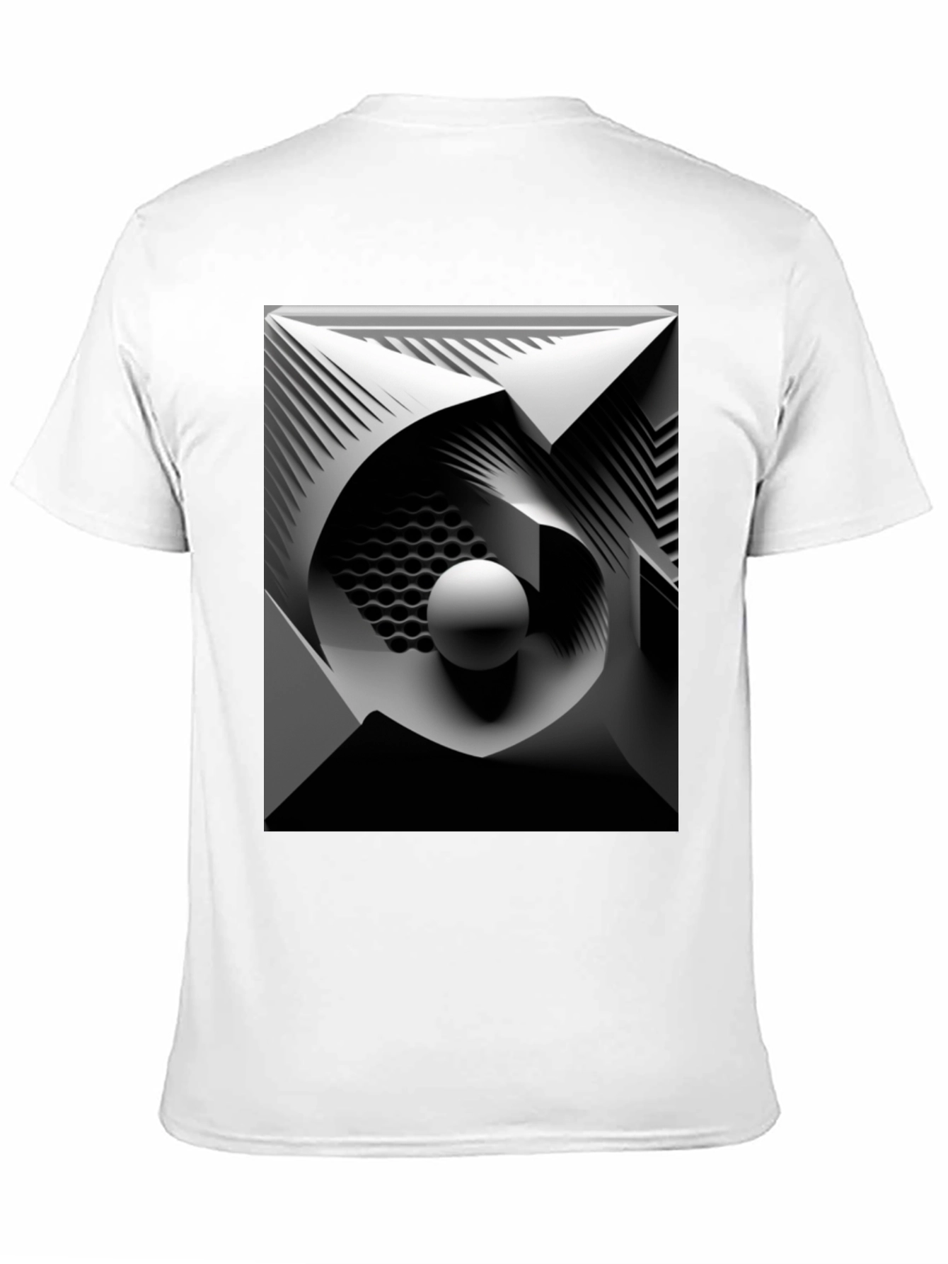 Abstract Geometric Art Black T-Shirt