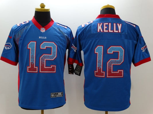 Men's Buffalo Bills Jim Kelly #12 Blue Game Player Jerseys