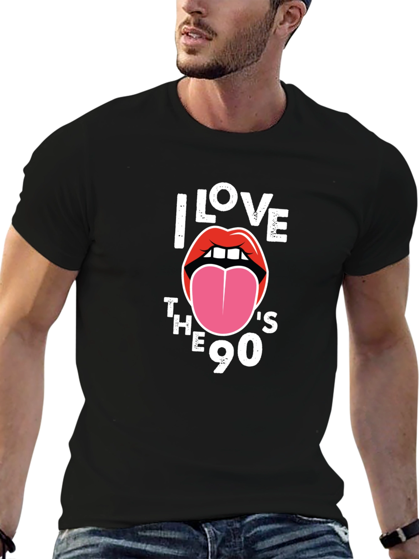 I Love the 90s Black Graphic Tee