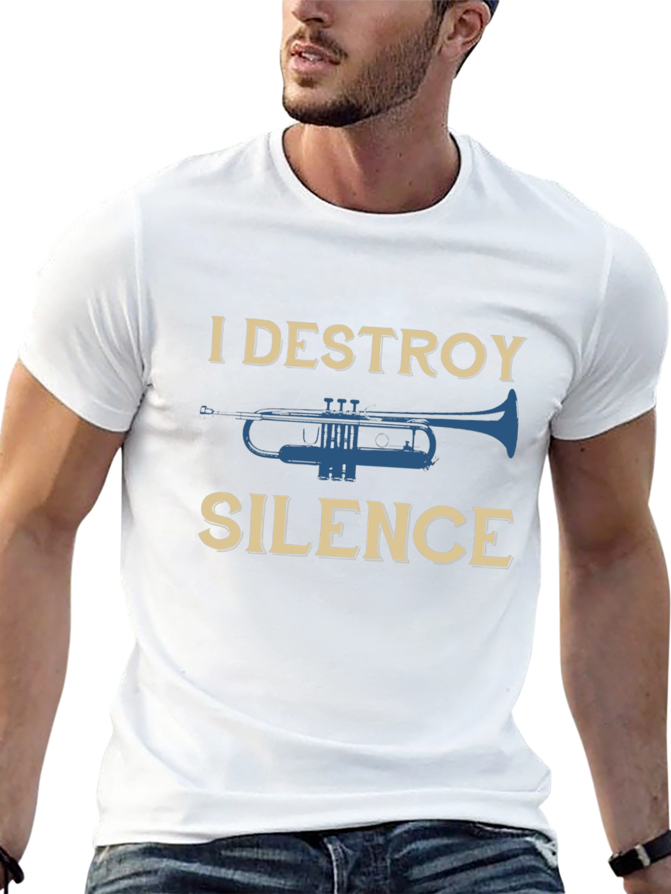 I Destroy Silence Trumpet T-Shirt