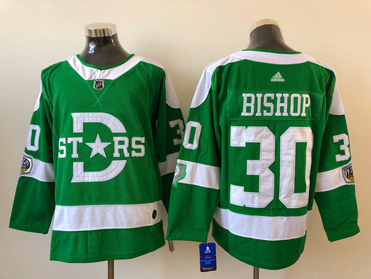 Men's Dallas Stars Ben Bishop #30 Green Breakaway Player Jerseys