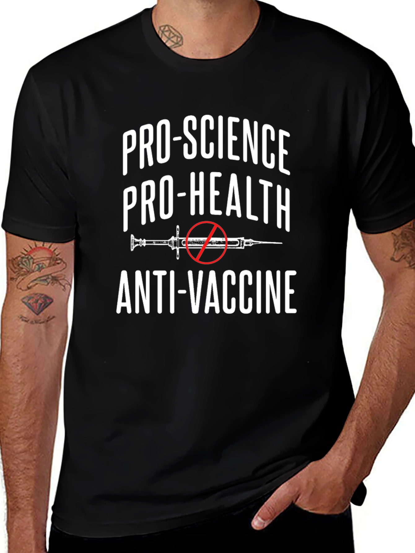 Pro-Science Pro-Health Anti-Vaccine Statement T-Shirt