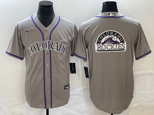 Men's Colorado Rockies Gray Replica Team Jerseys