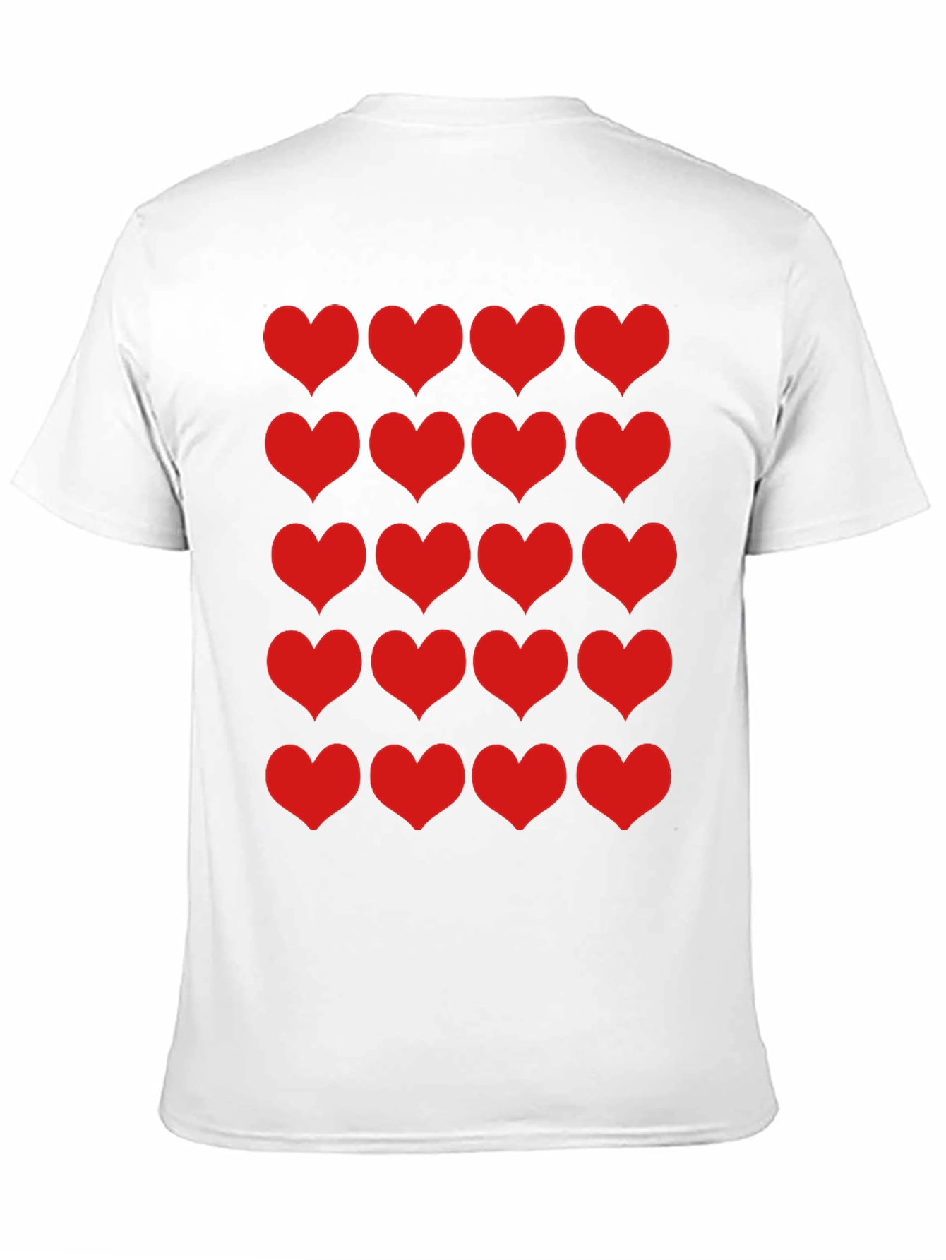 Heart Pattern Black T-Shirt