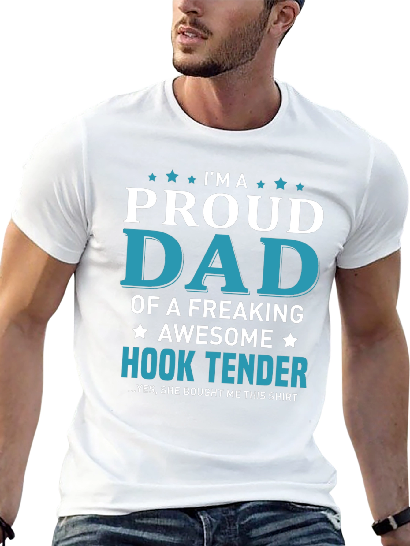 Proud Dad of a Hook Tender Graphic T-Shirt