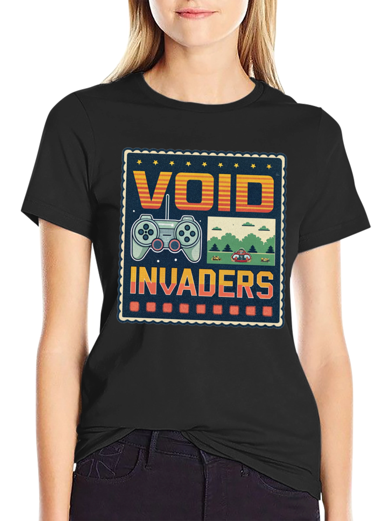 Void Invaders Graphic Tee - Retro Gaming T-Shirt