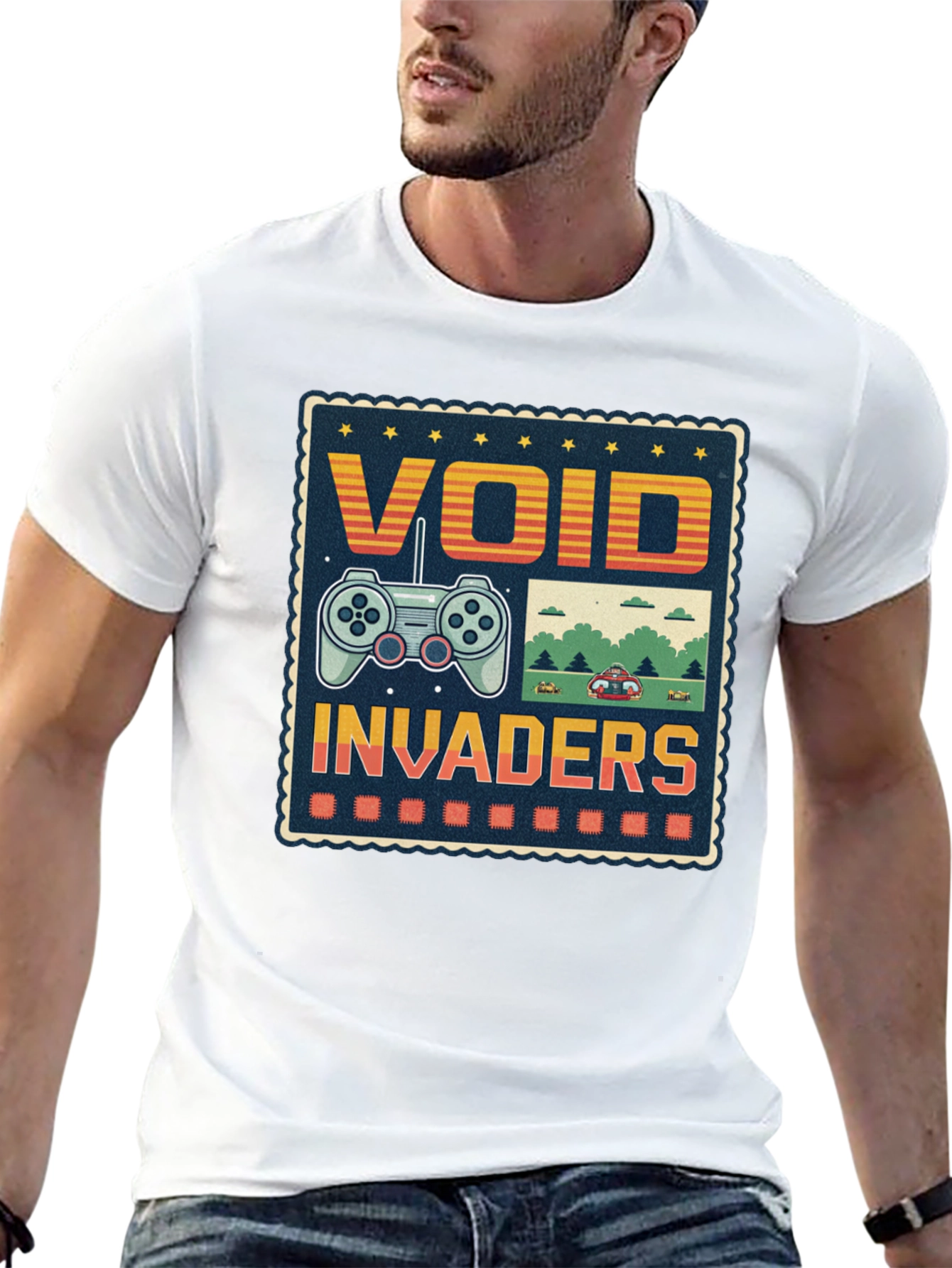 Void Invaders Graphic Tee - Retro Gaming T-Shirt