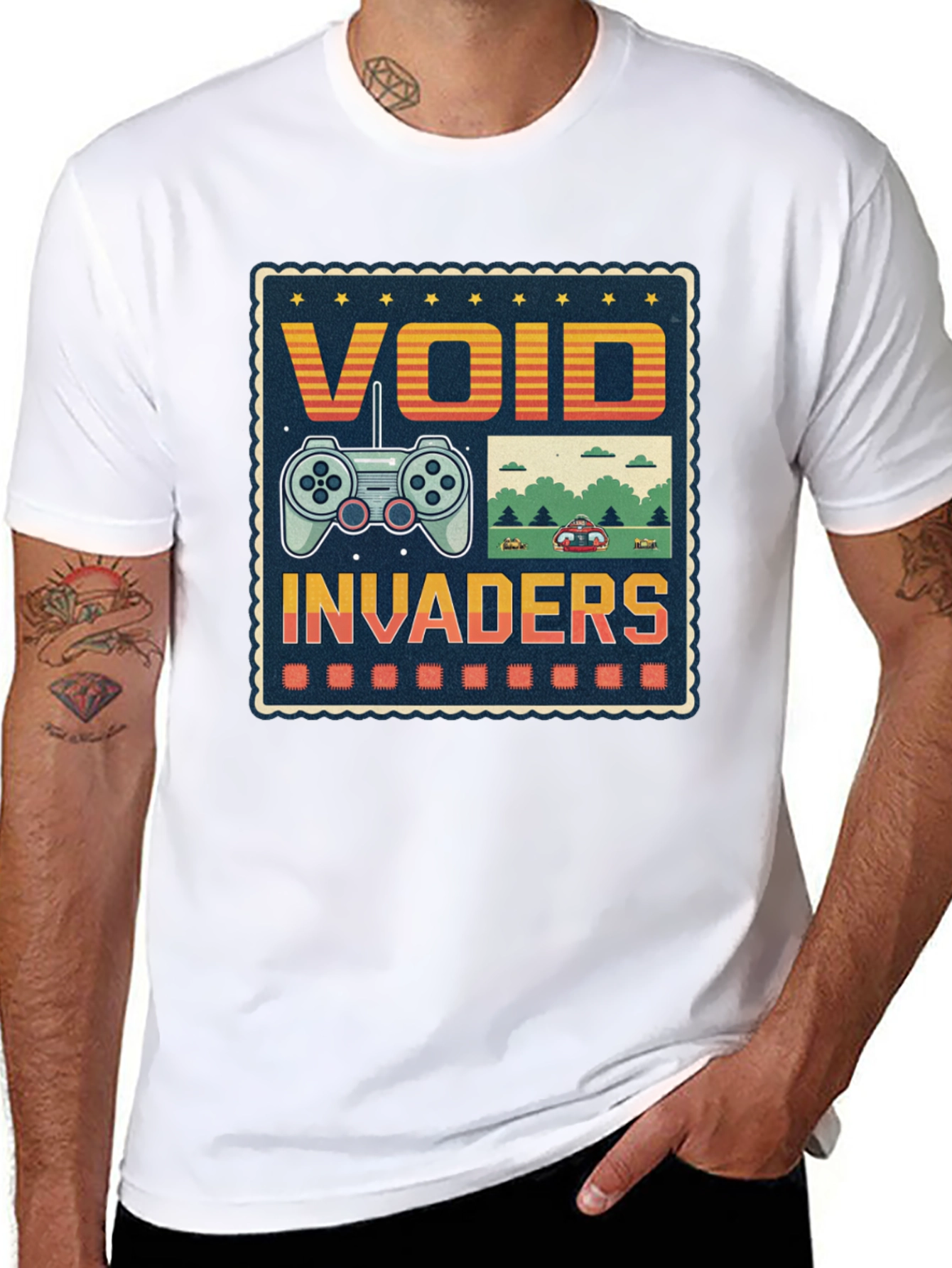 Void Invaders Graphic Tee - Retro Gaming T-Shirt
