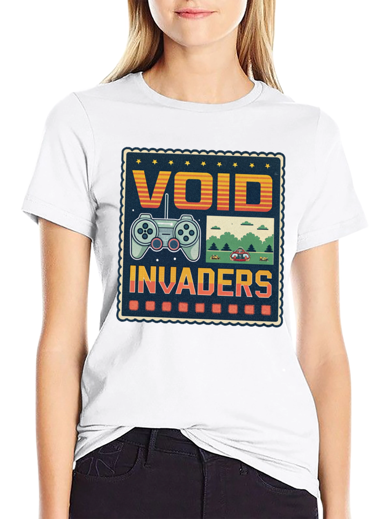 Void Invaders Graphic Tee - Retro Gaming T-Shirt
