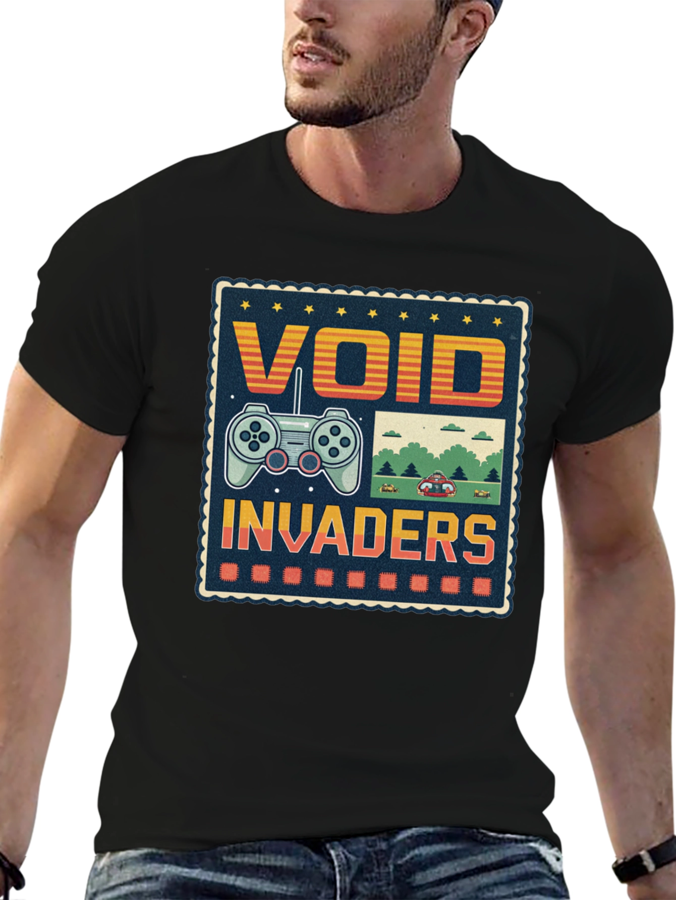 Void Invaders Graphic Tee - Retro Gaming T-Shirt