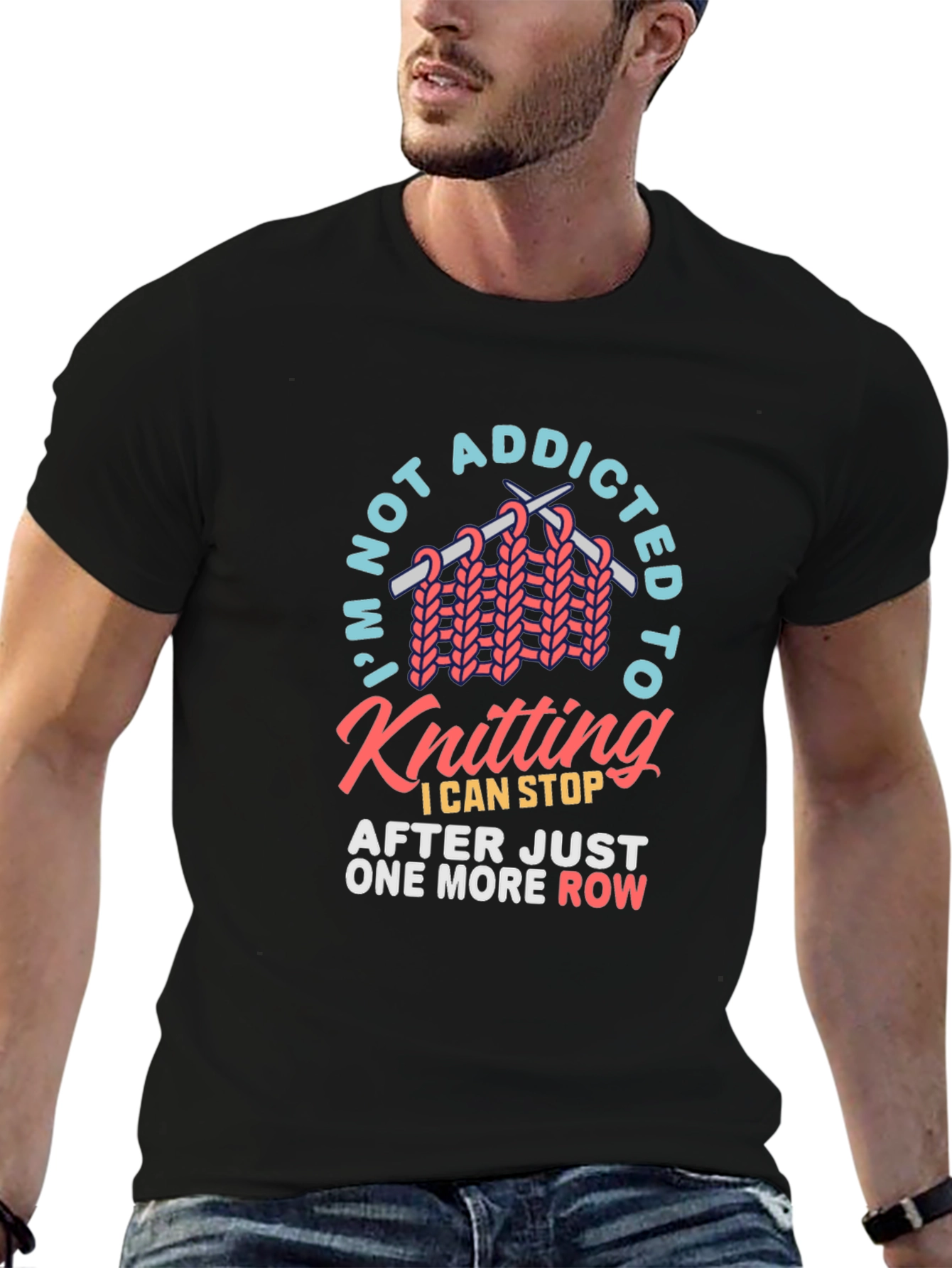 Knitting Addict T-Shirt: One More Row