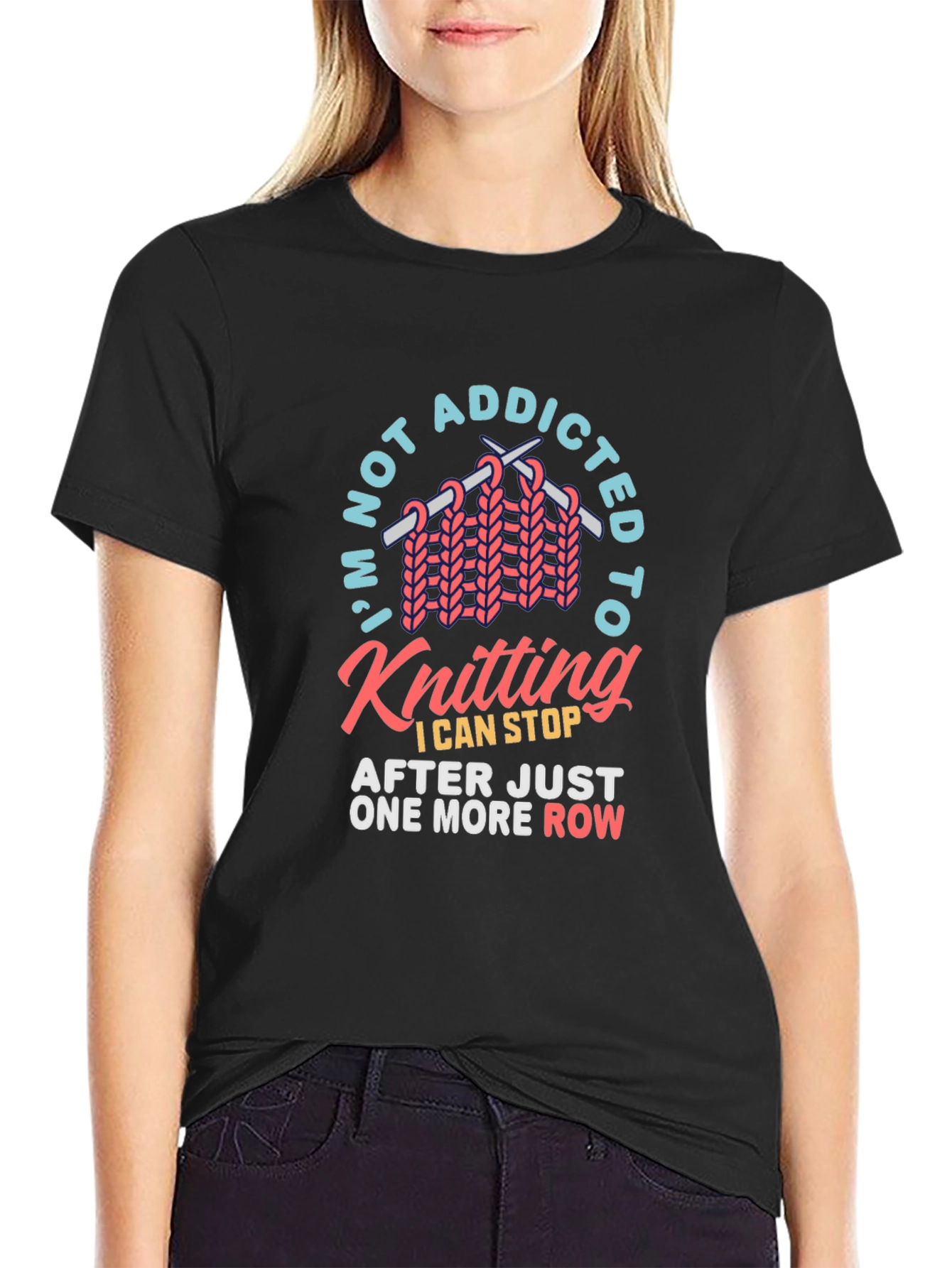 Knitting Addict T-Shirt: One More Row