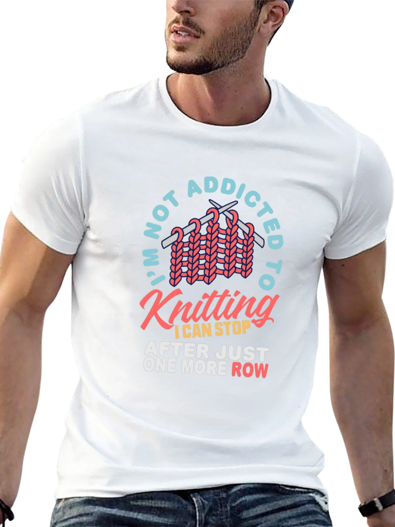 Knitting Addict T-Shirt: One More Row