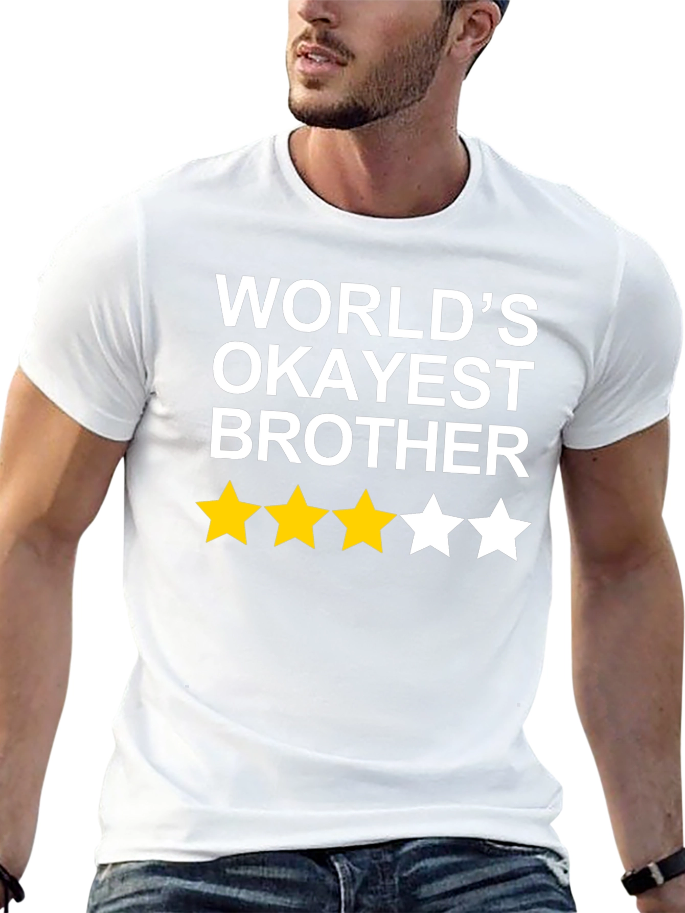 Worlds Okayest Brother T-Shirt Funny Novelty Gift