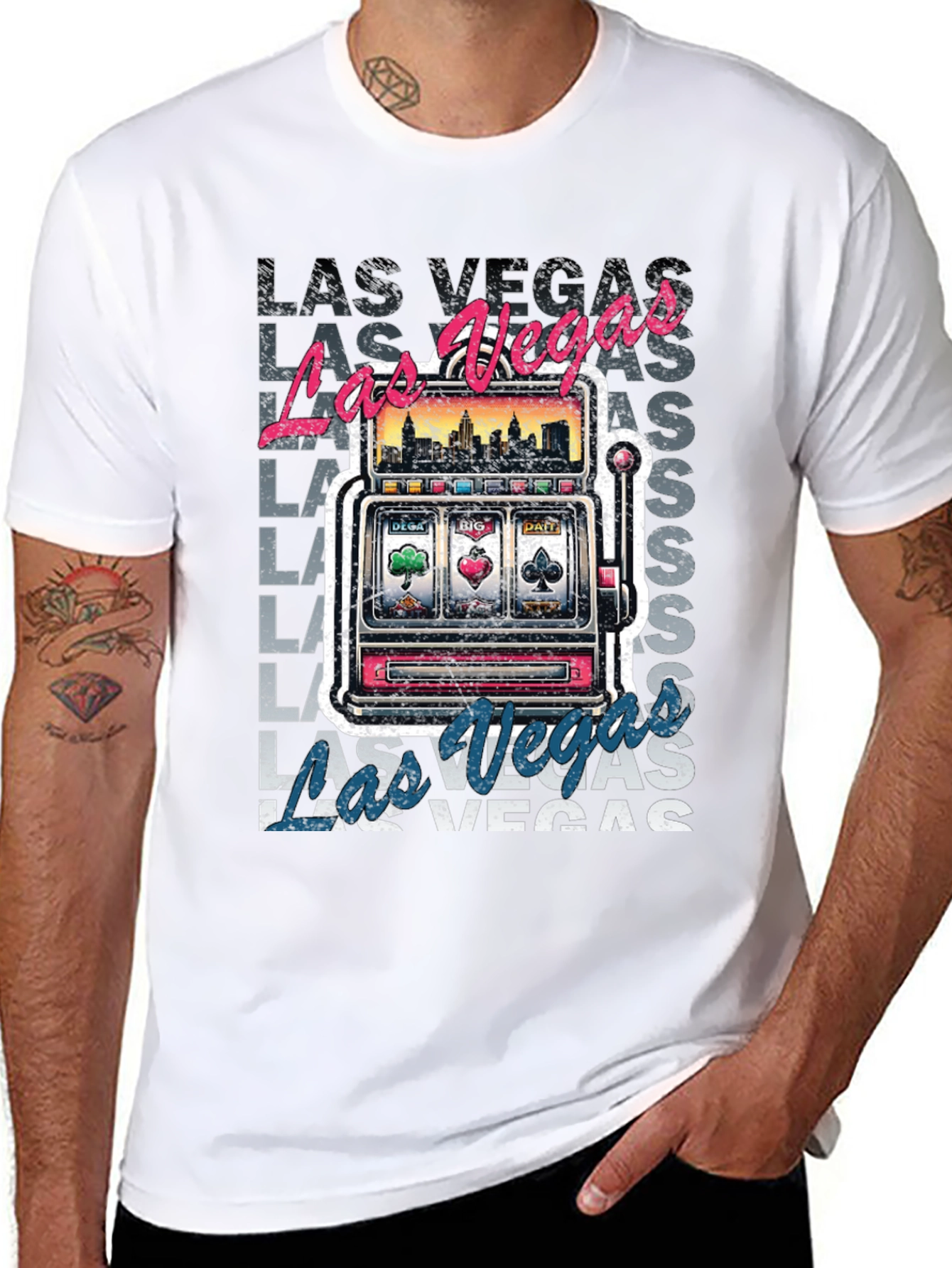 Las Vegas Slot Machine Graphic Tee