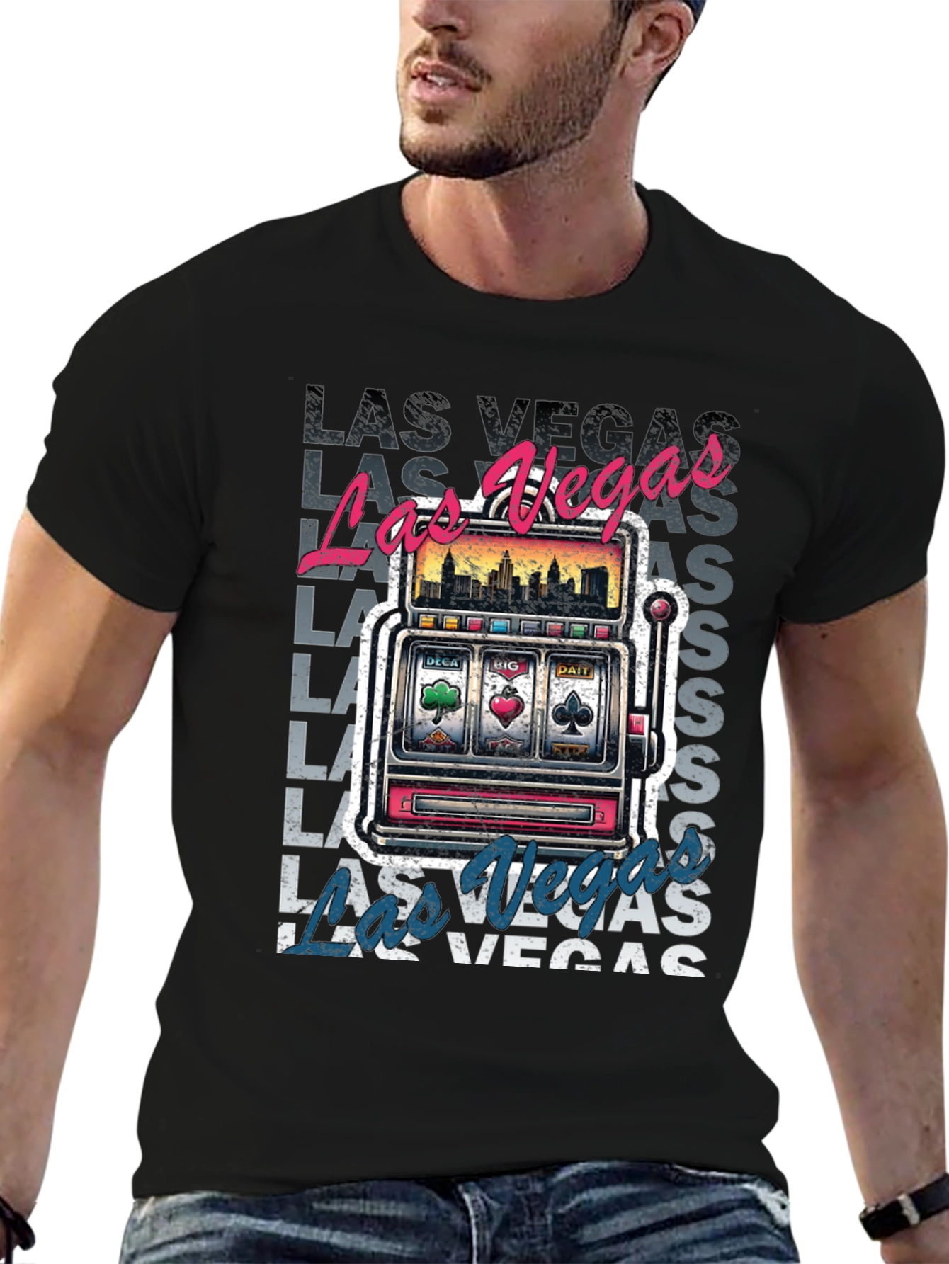 Las Vegas Slot Machine Graphic Tee