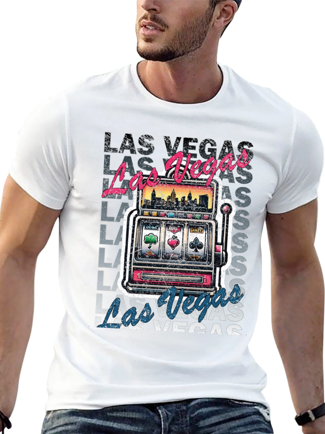 Las Vegas Slot Machine Graphic Tee
