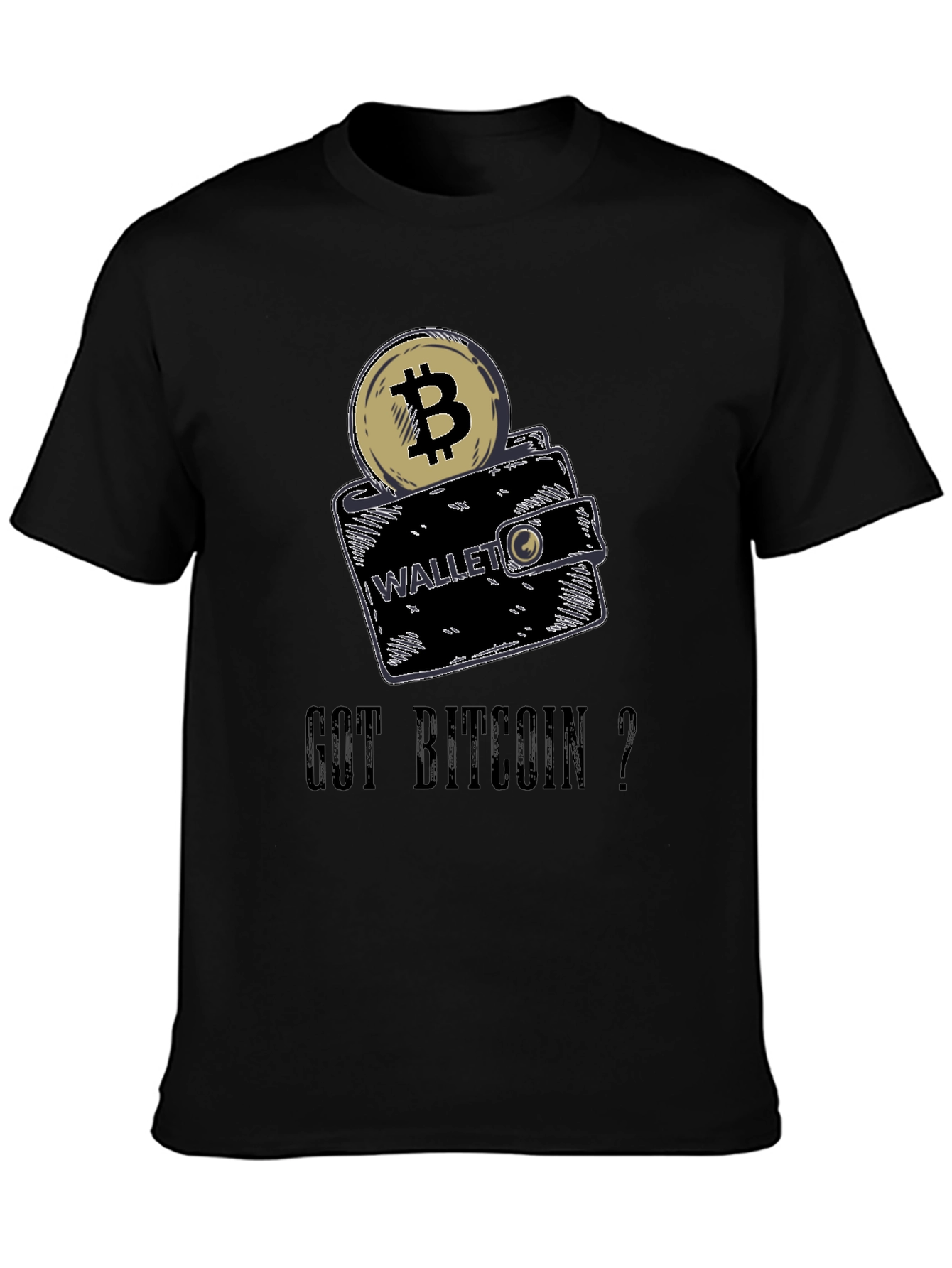 Got Bitcoin? Crypto Wallet Graphic Tee - Black